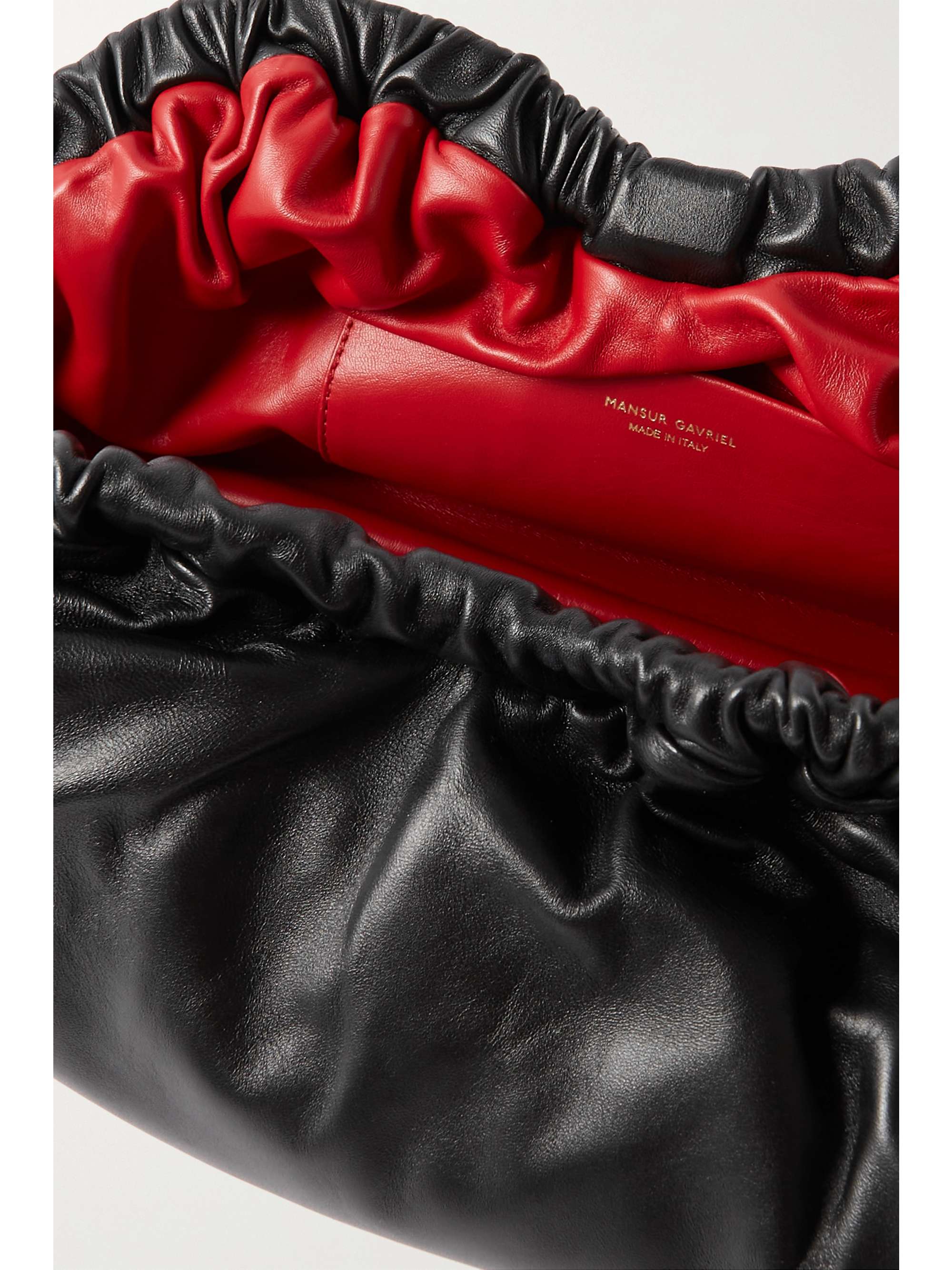 MANSUR GAVRIEL Cloud gathered leather clutch