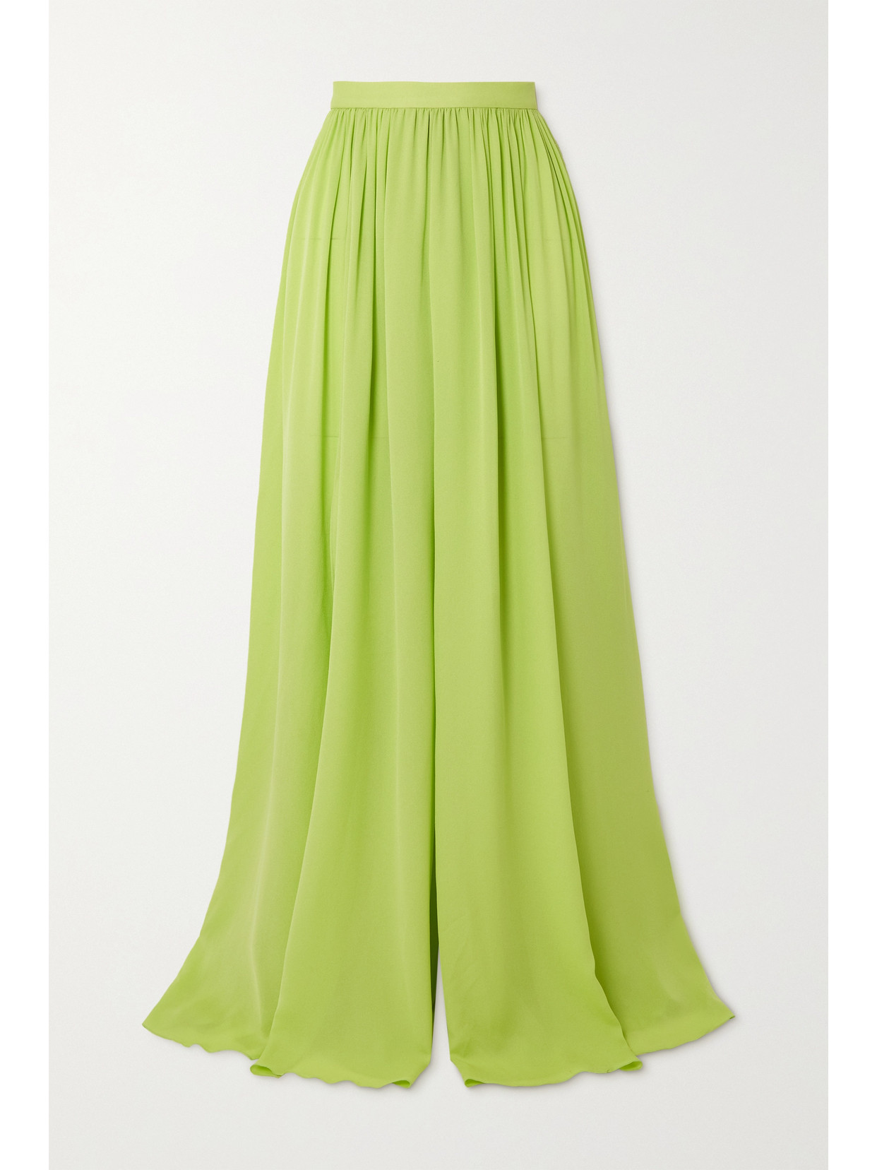 パンツ ELIE SAAB WIDE-LEG TROUSERS IN CREPE DE CHINE ELIE SAAB Floral-print silk crepe de chine wide-leg pants
