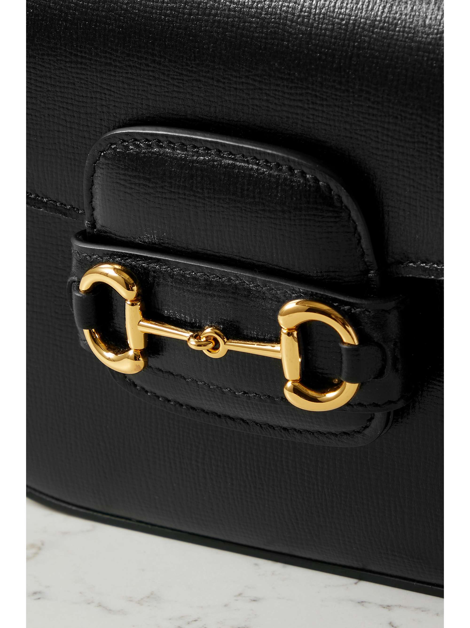 GUCCI Horsebit 1955 texturedleather shoulder bag NETAPORTER