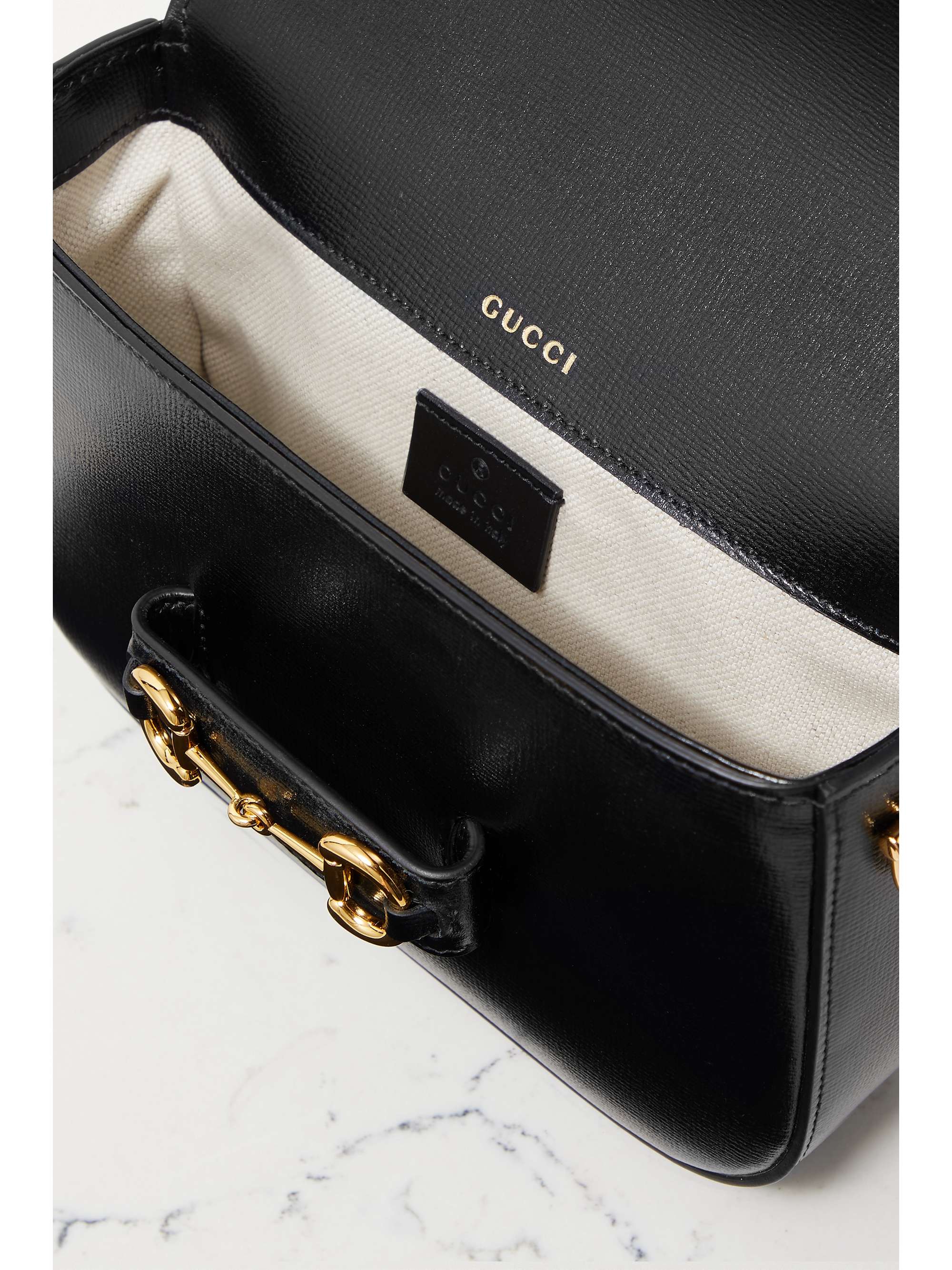 GUCCI Horsebit 1955 texturedleather shoulder bag NETAPORTER
