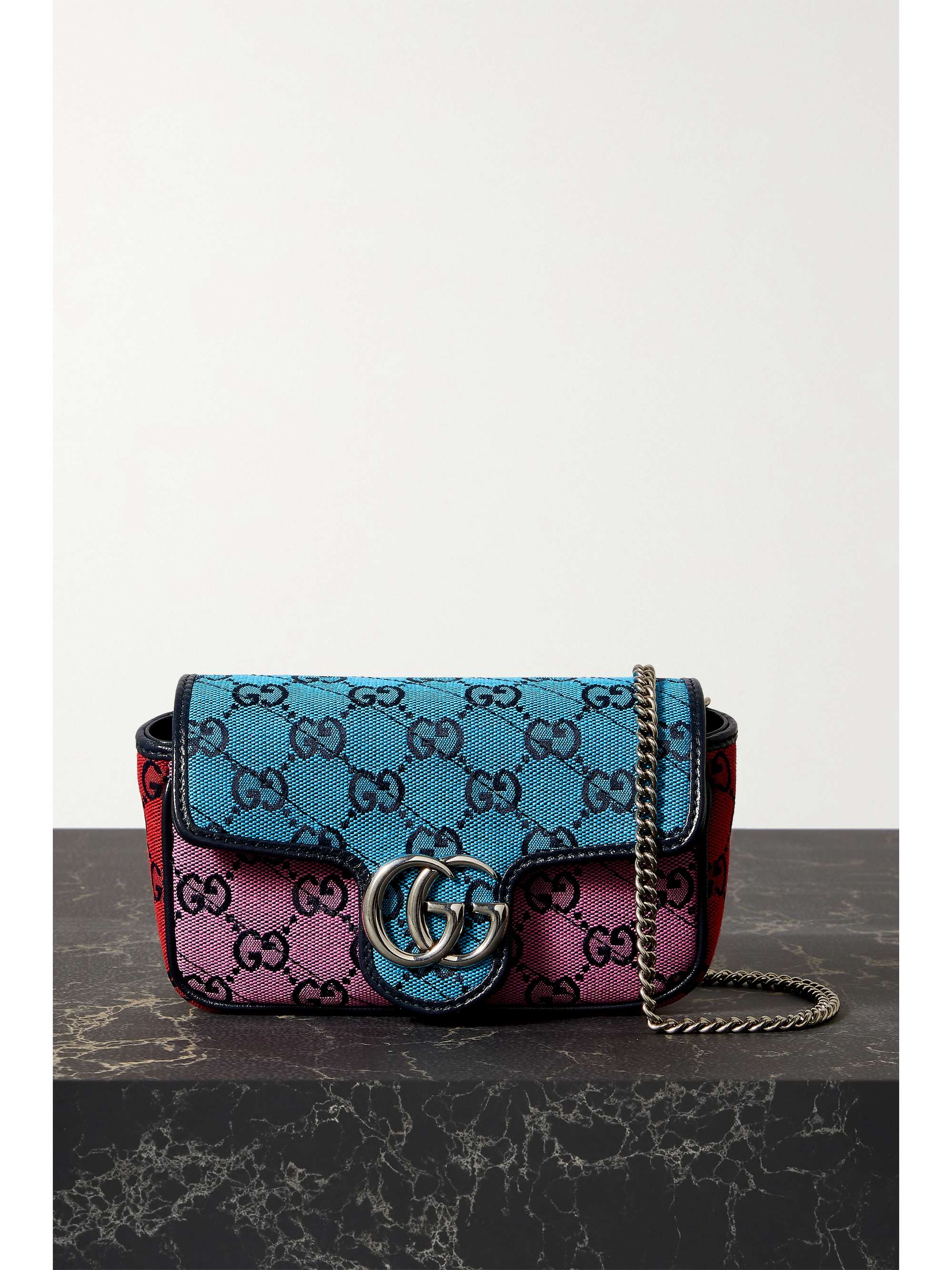 Gucci GG Marmont Multicolour Super Mini Bag in Pink