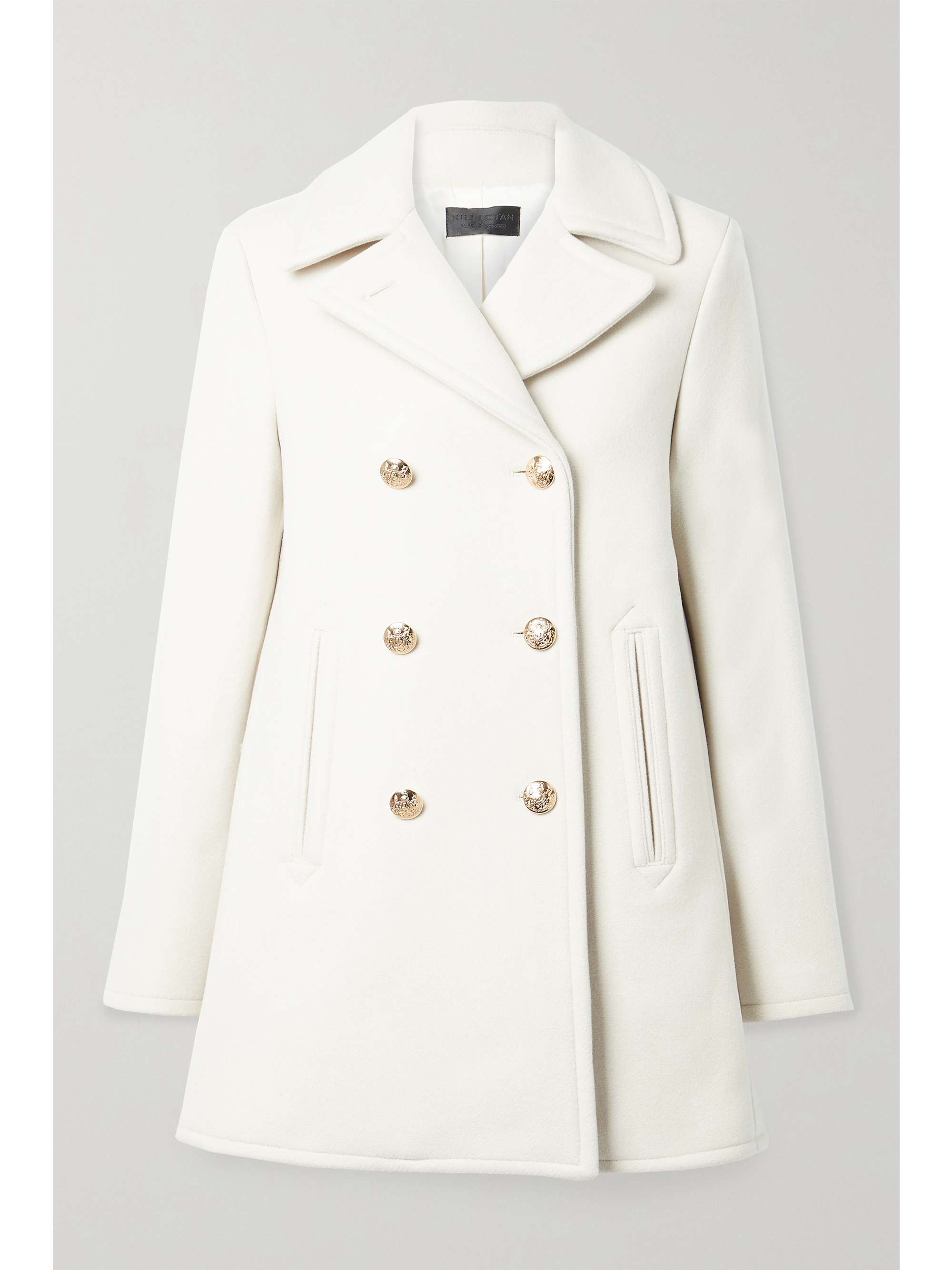 ecru wool coat