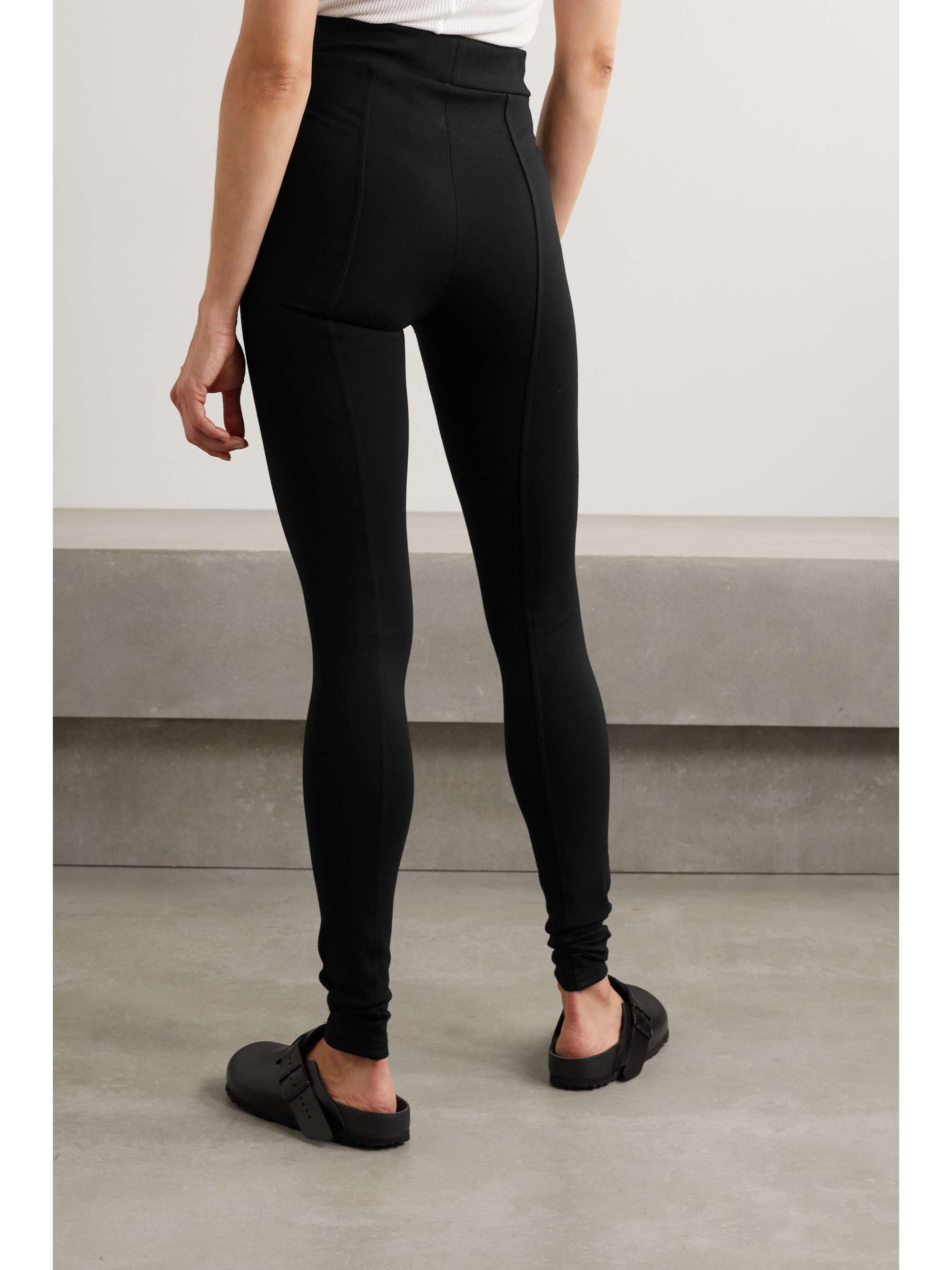 Black Brigetta stretch-ponte leggings 