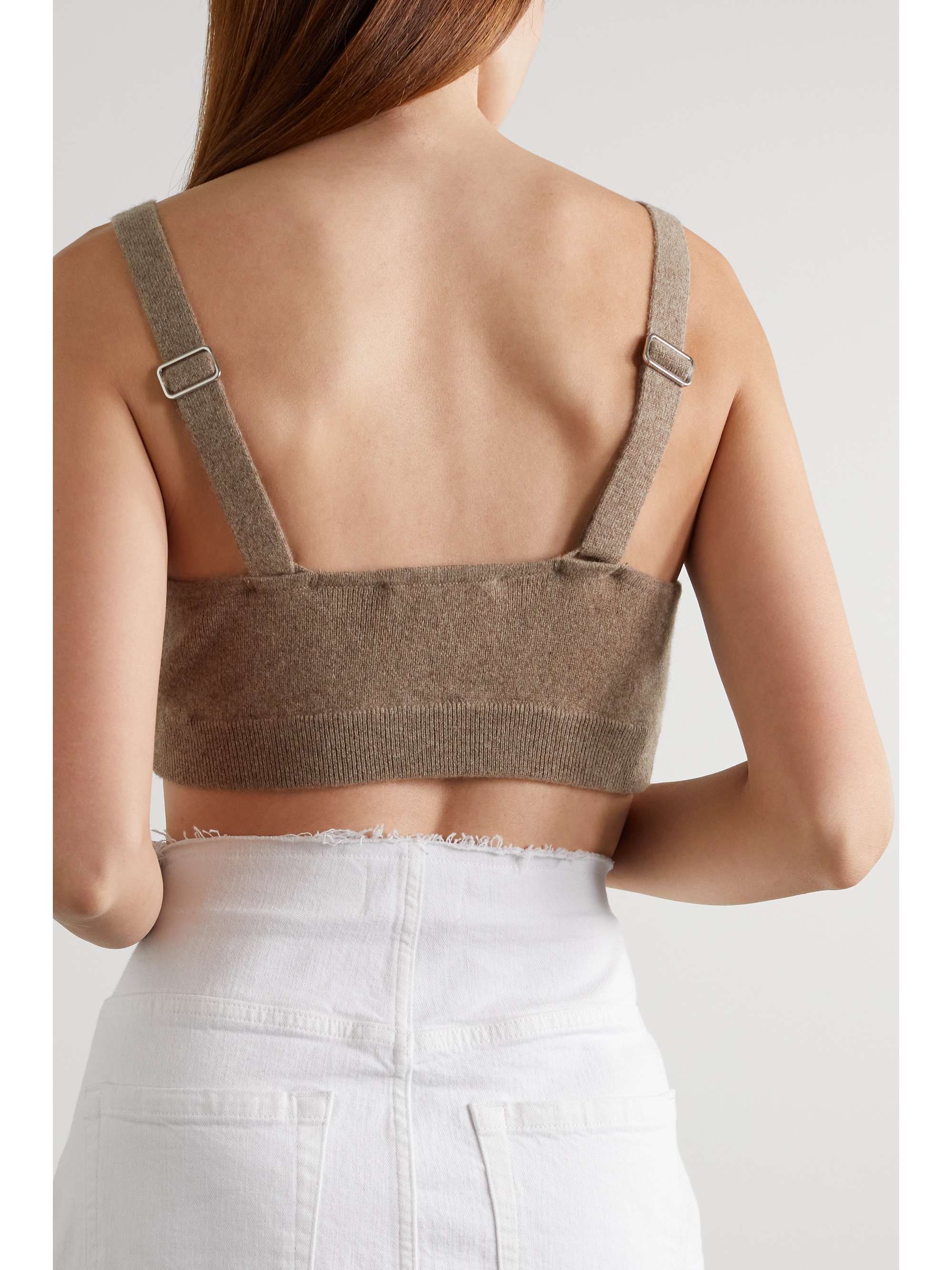 FRAME Cropped cashmere top