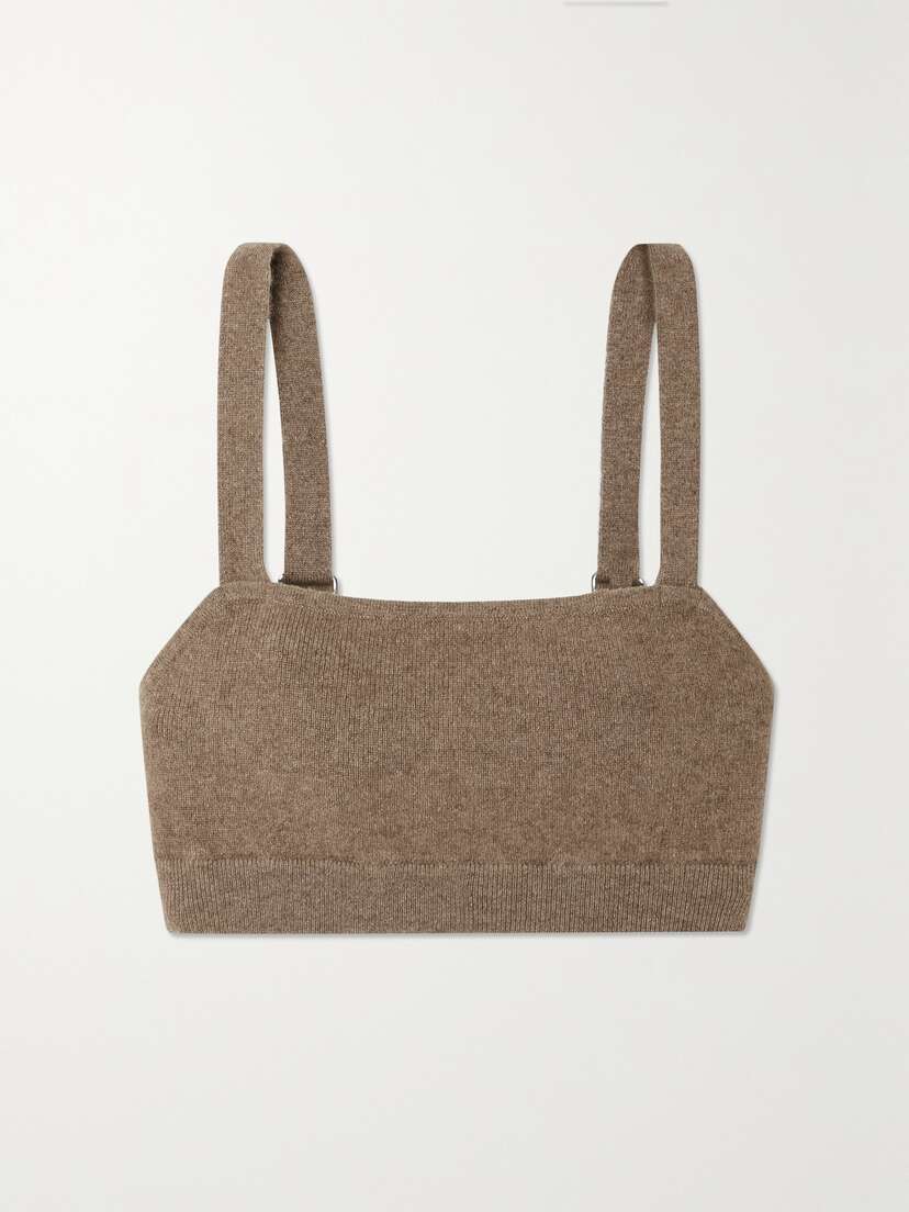 Frame Cropped Cashmere Top