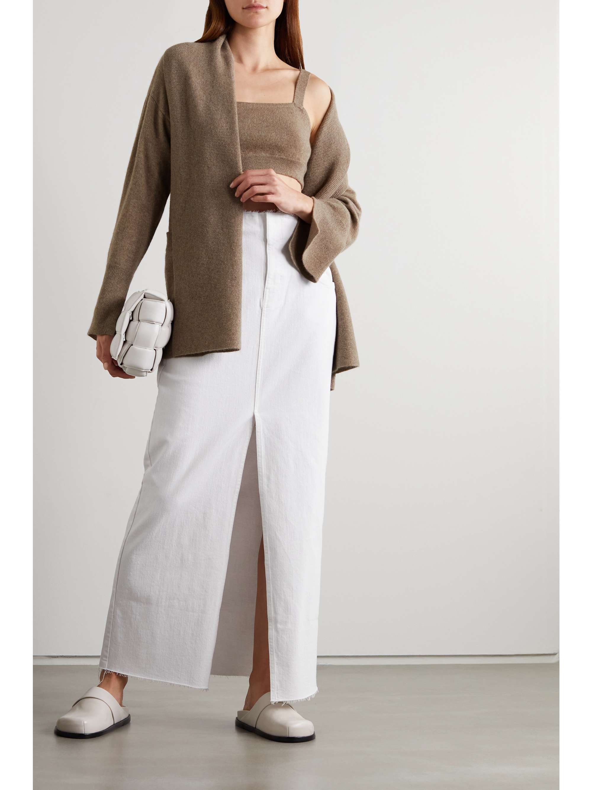 FRAME Cropped cashmere top