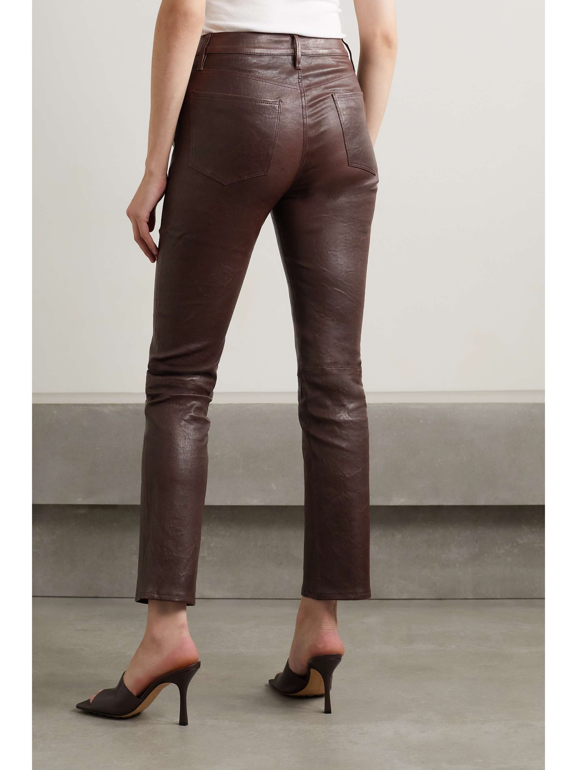 Dark brown Le Sylvie high-rise slim-leg 