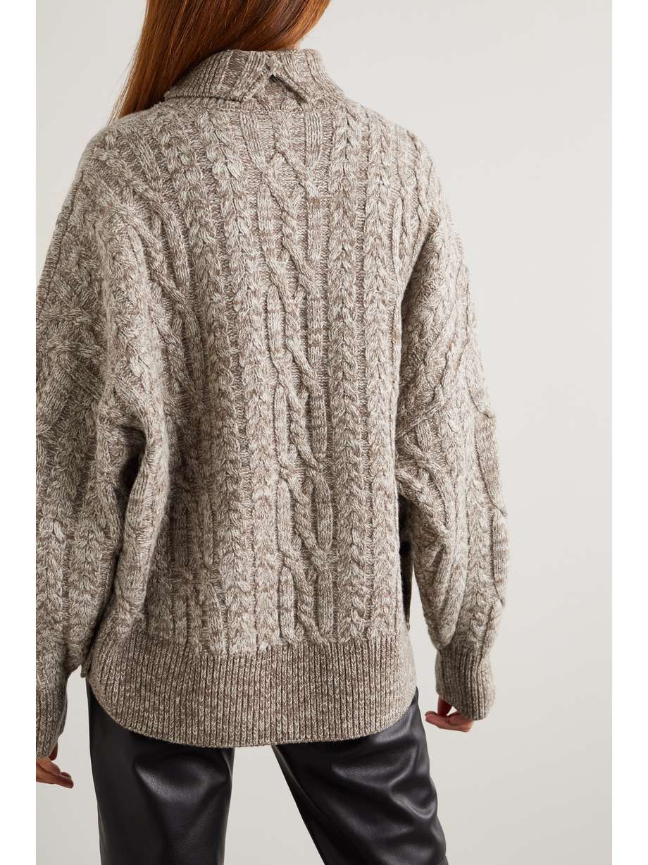 rag & bone nora cable knit turtleneck sweater
