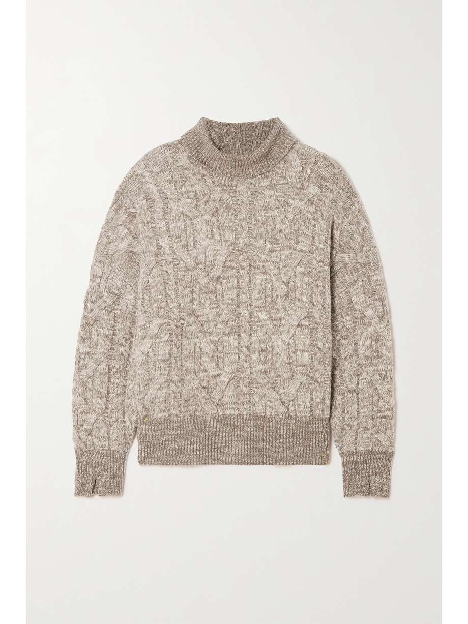 rag & bone nora cable knit turtleneck sweater