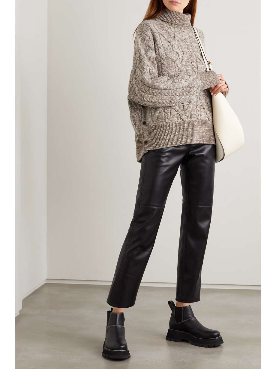 rag & bone nora cable knit turtleneck sweater