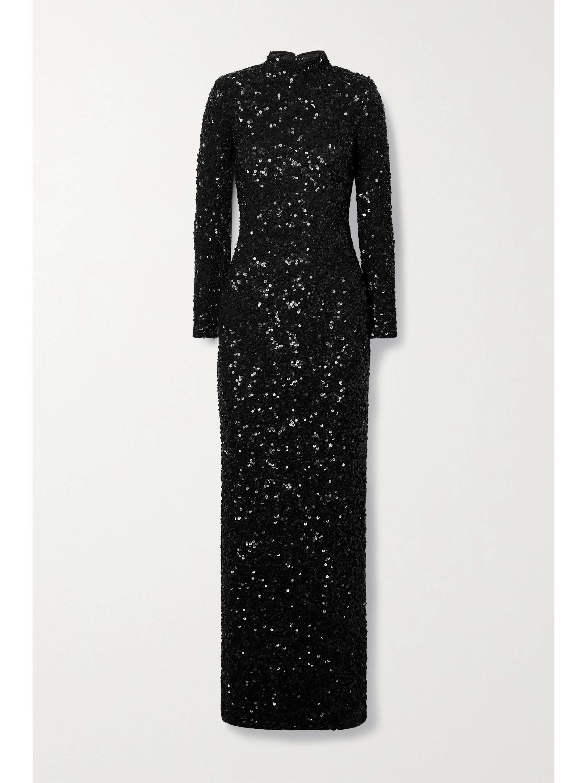 alice and olivia black sequin dress