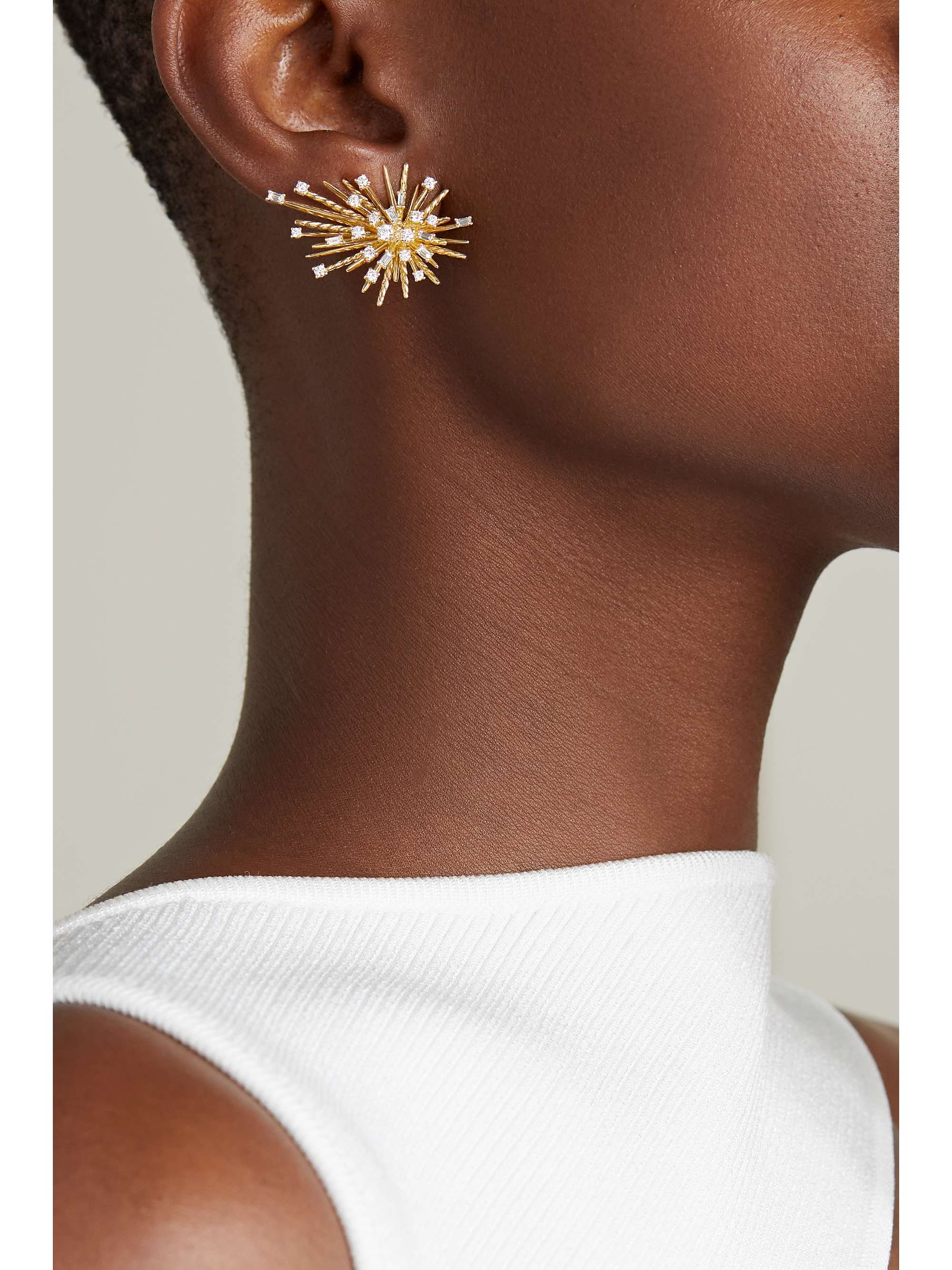DAVID YURMAN Supernova 18-karat gold diamond earrings