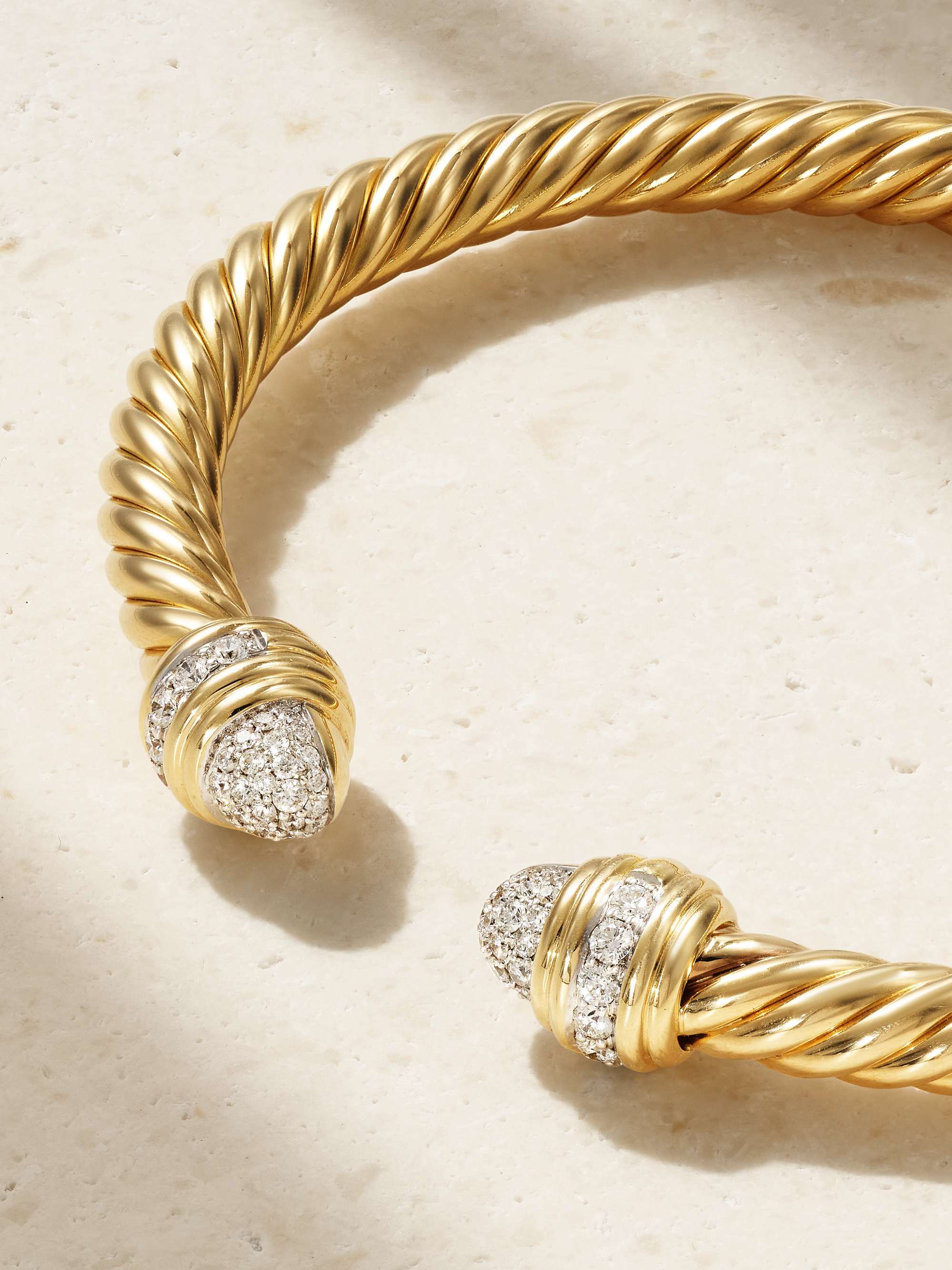 DAVID YURMAN Cable 18-karat gold diamond cuff