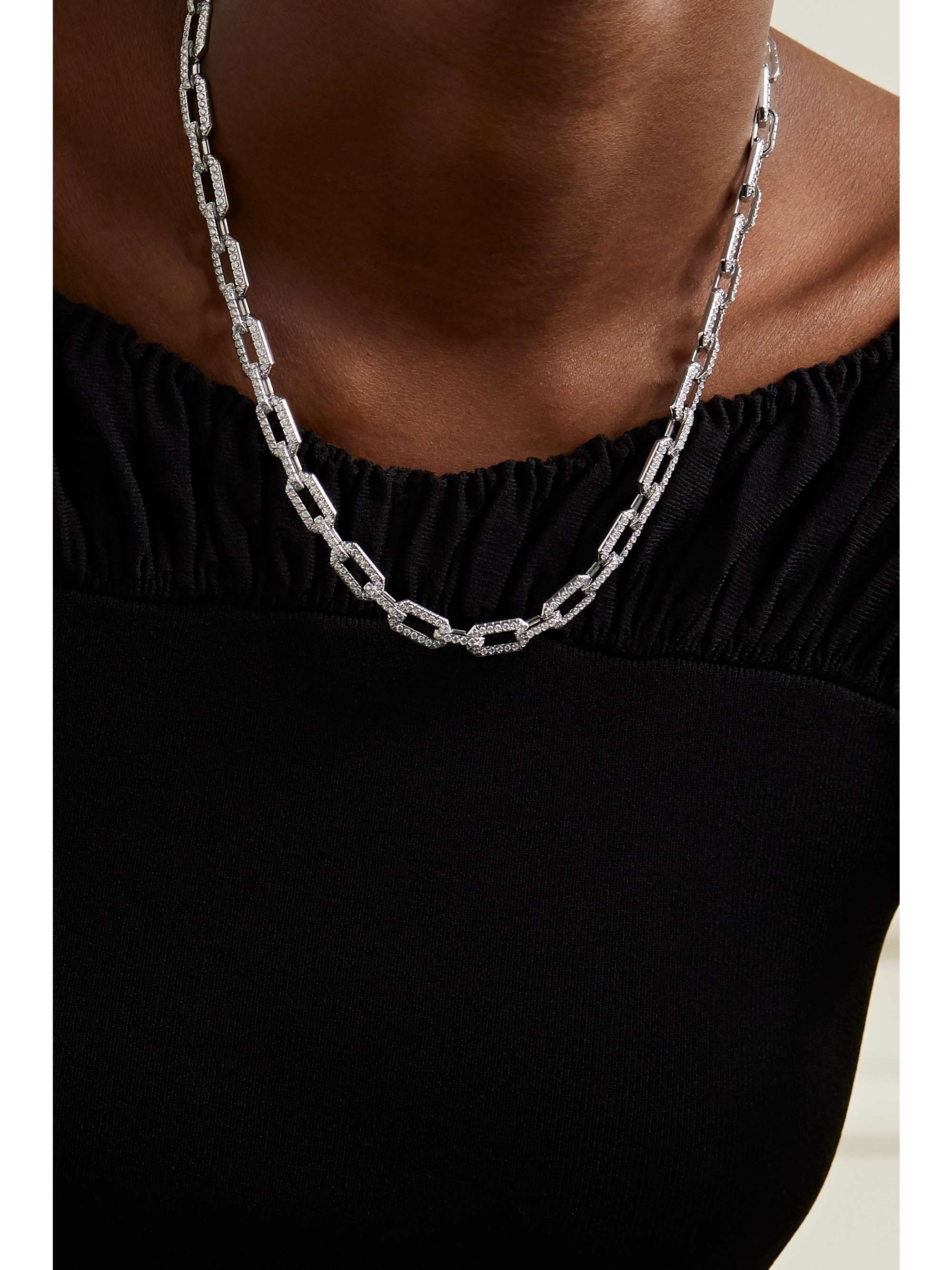 DAVID YURMAN 18-karat white gold diamond necklace
