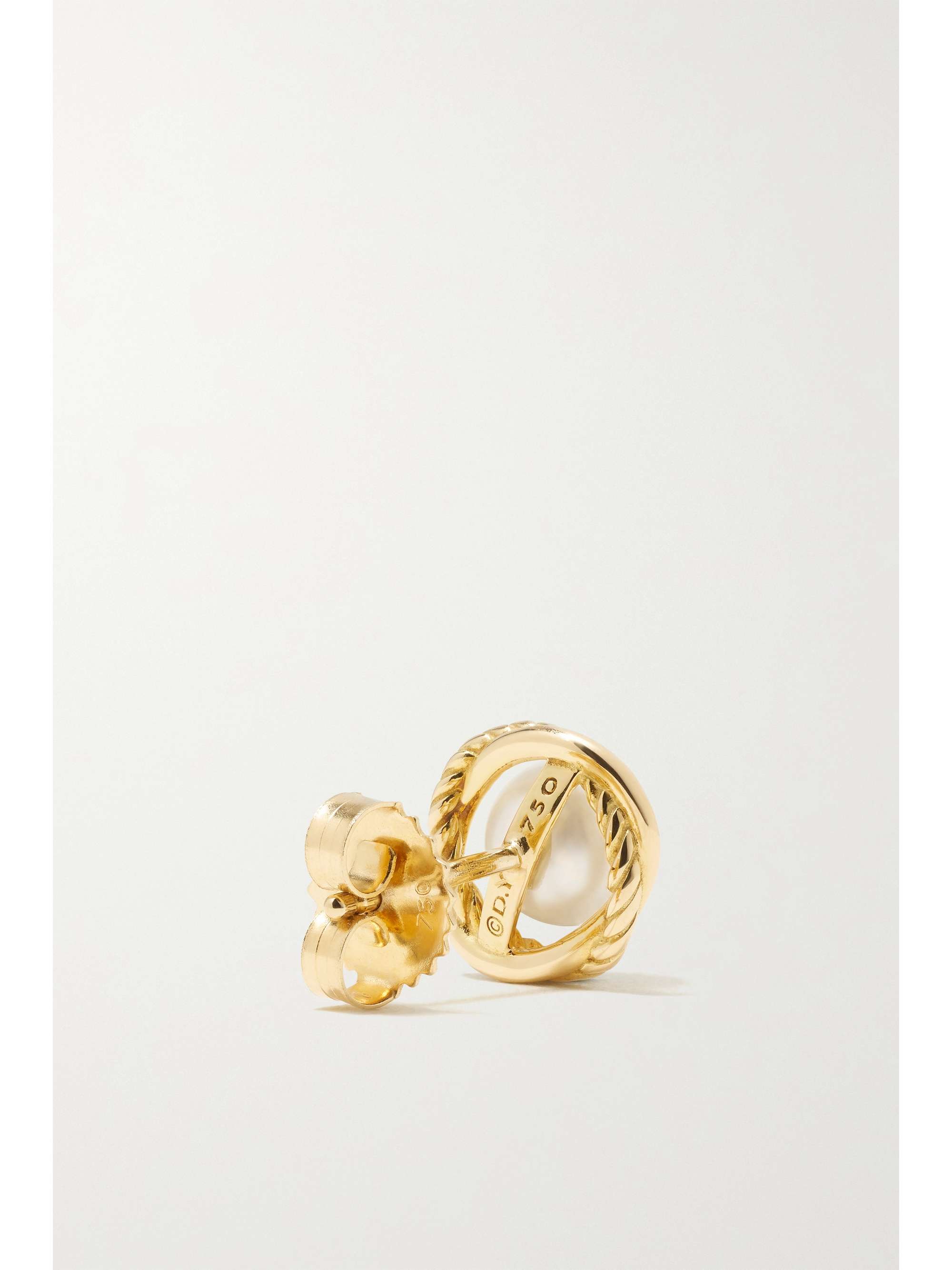 DAVID YURMAN Crossover Infinity 18-karat gold pearl earrings
