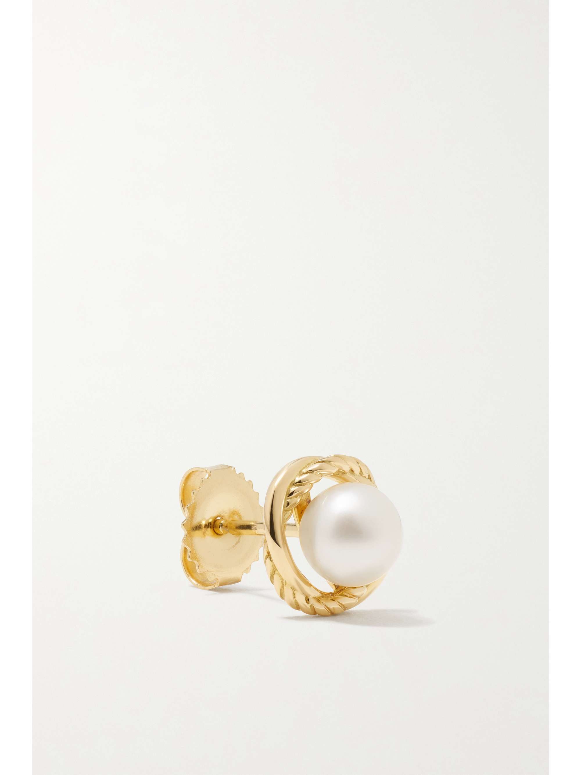 DAVID YURMAN Crossover Infinity 18-karat gold pearl earrings
