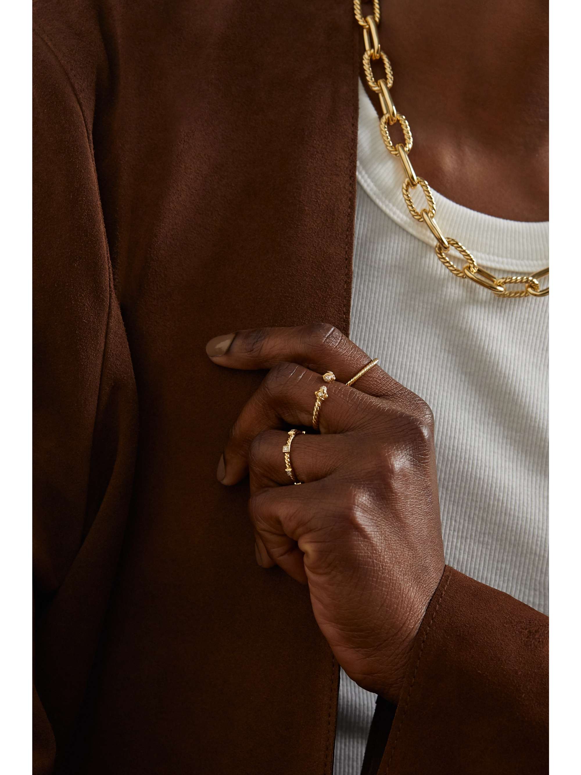 DAVID YURMAN Cable Classics 18-karat gold ring | NET-A-PORTER