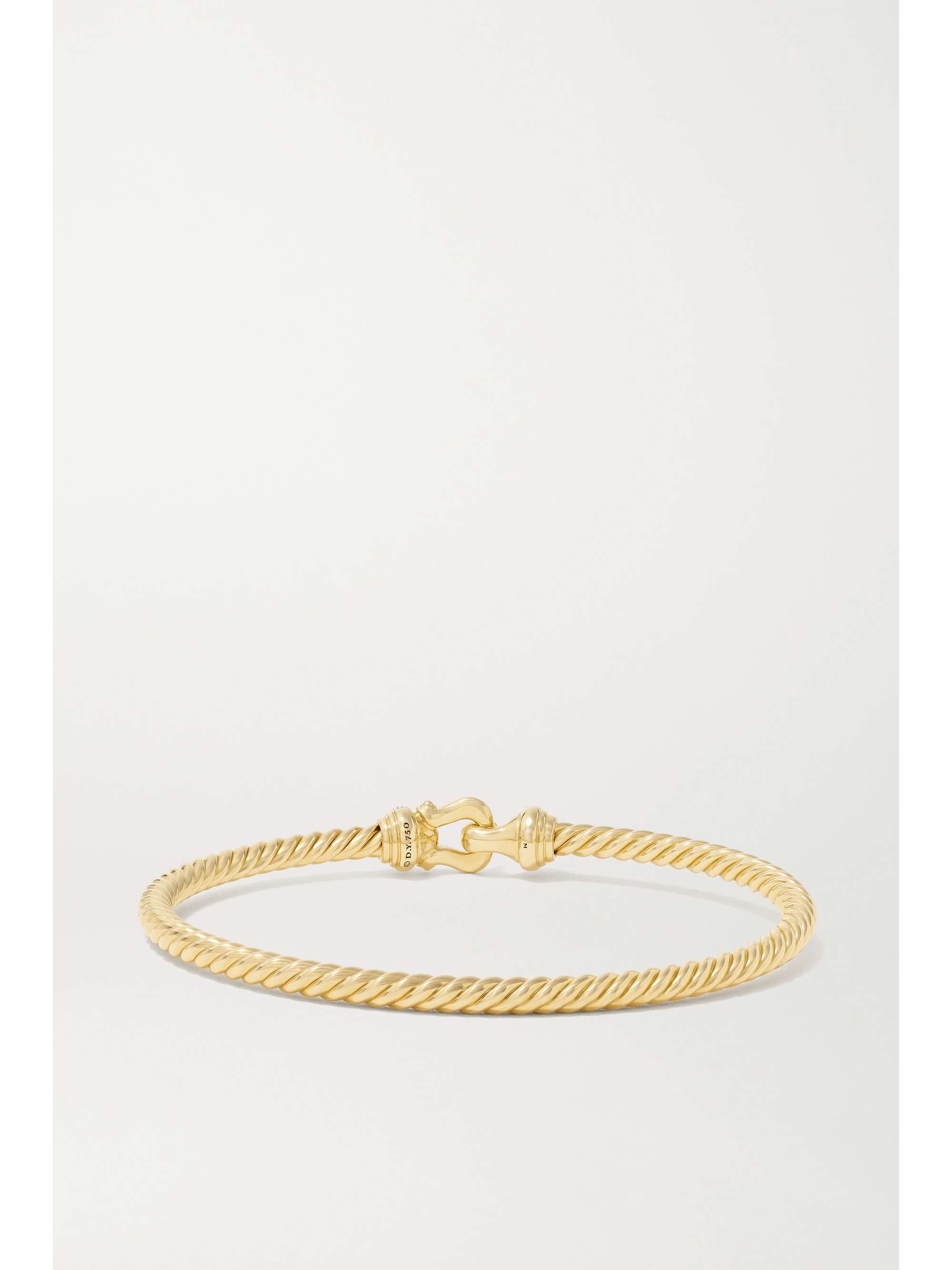 DAVID YURMAN Buckle 18-karat gold diamond bracelet