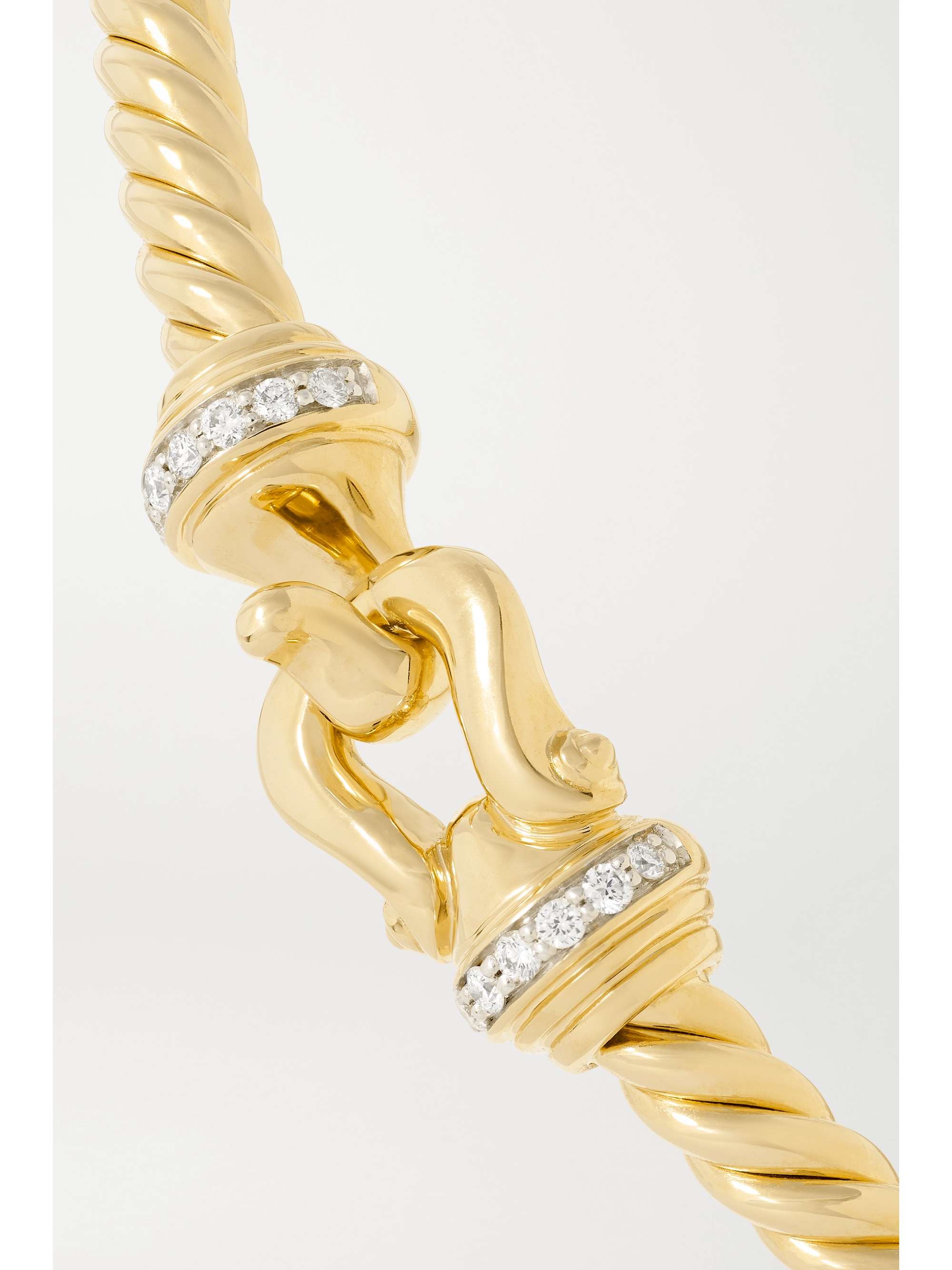 DAVID YURMAN Buckle 18-karat gold diamond bracelet