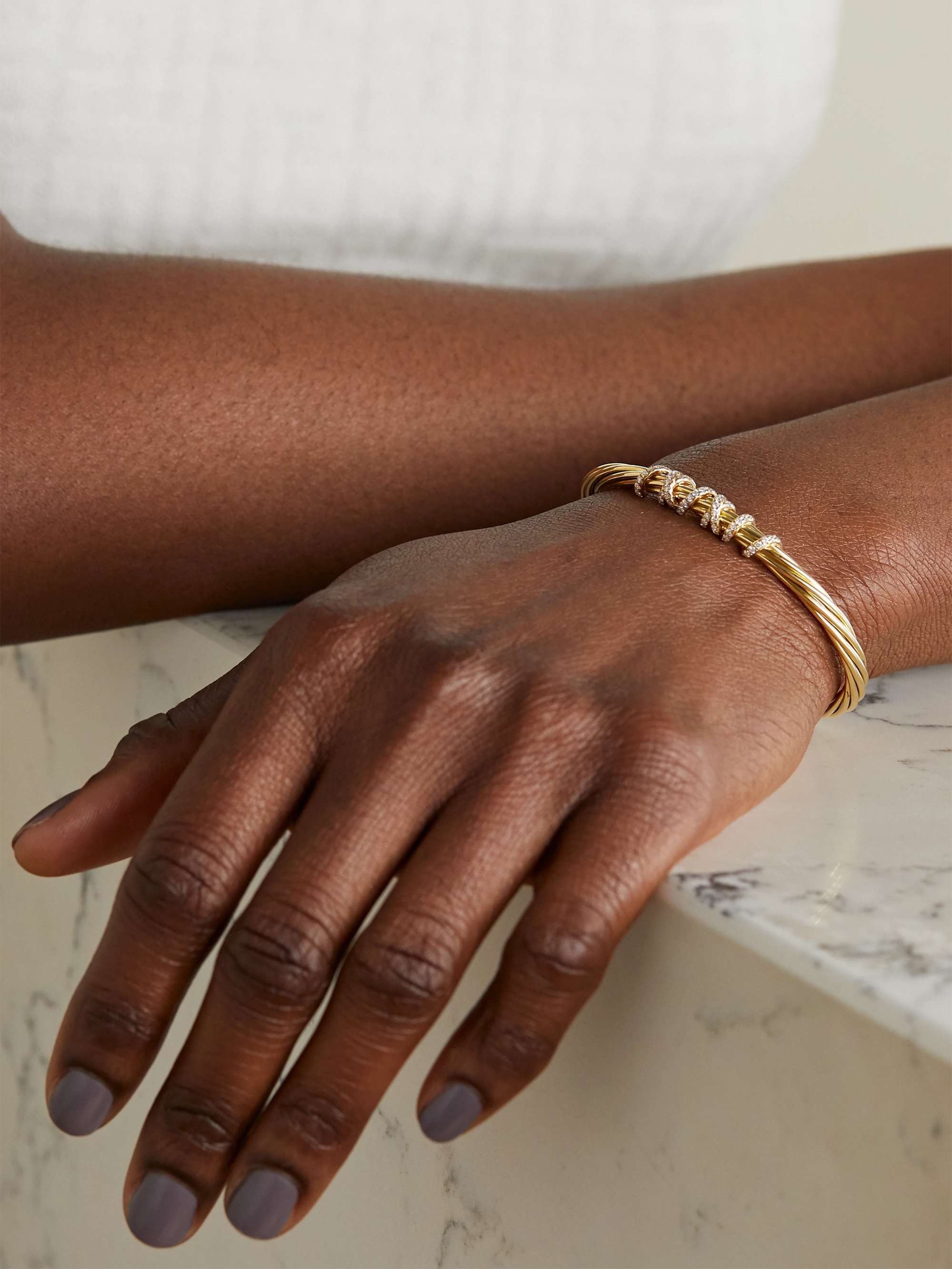 DAVID YURMAN Helena 18-karat gold diamond cuff