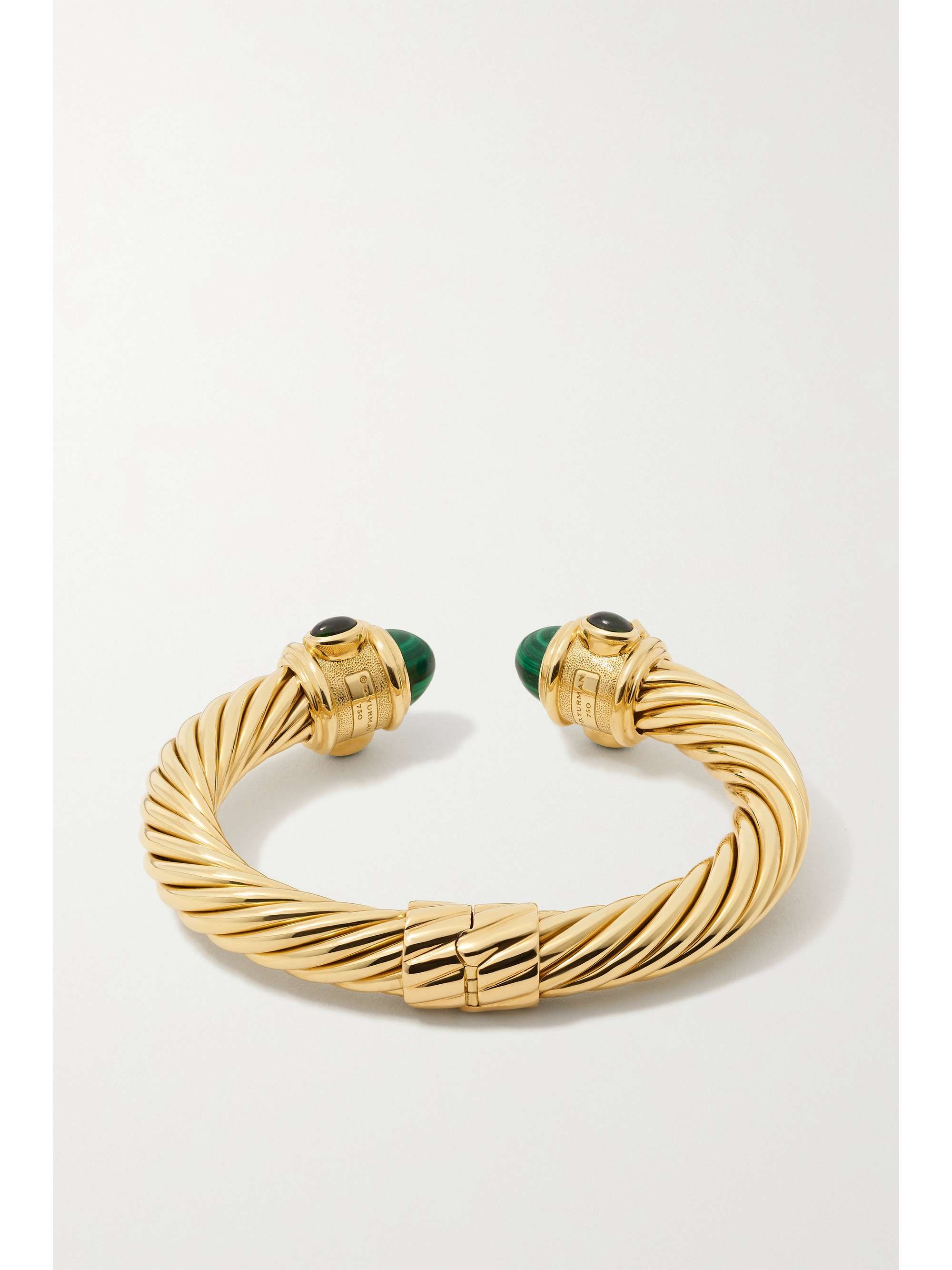 DAVID YURMAN Renaissance 18-karat gold, malachite and diopside cuff