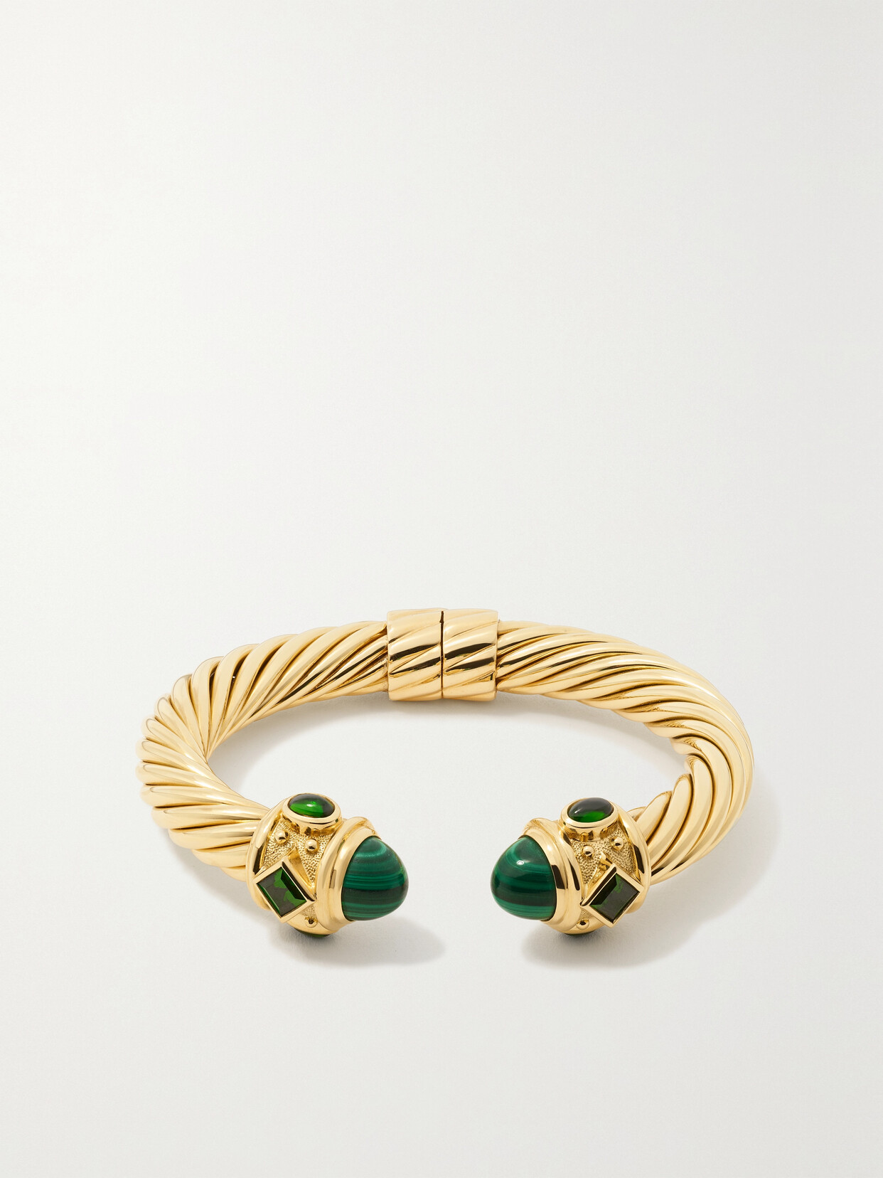 David Yurman Women's Renaissance Bracelet In 18k Yellow Gold With Gemstones In Malachite