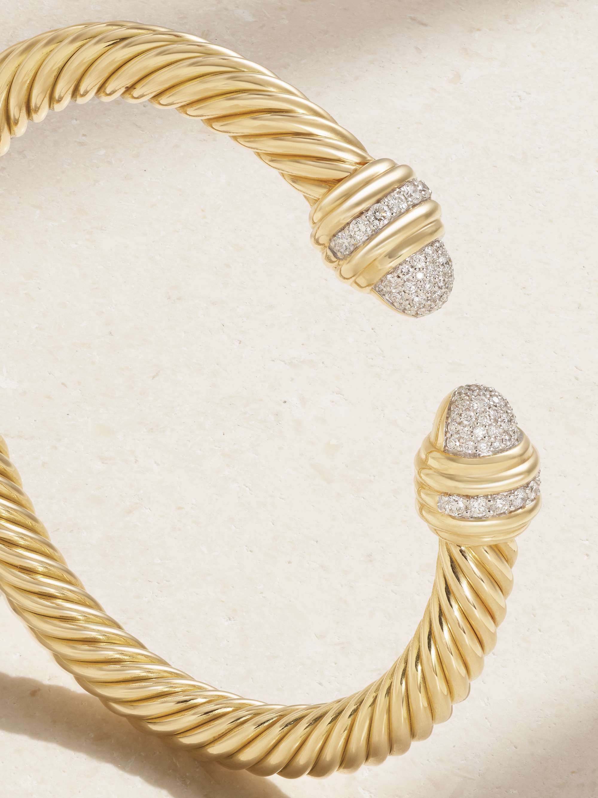 DAVID YURMAN Cable 18-karat gold diamond cuff