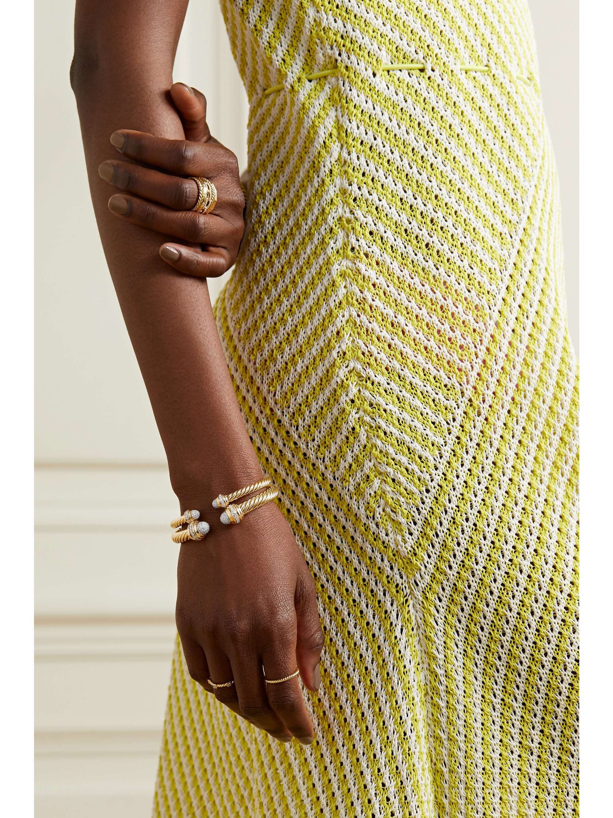 DAVID YURMAN Cable 18-karat gold diamond cuff