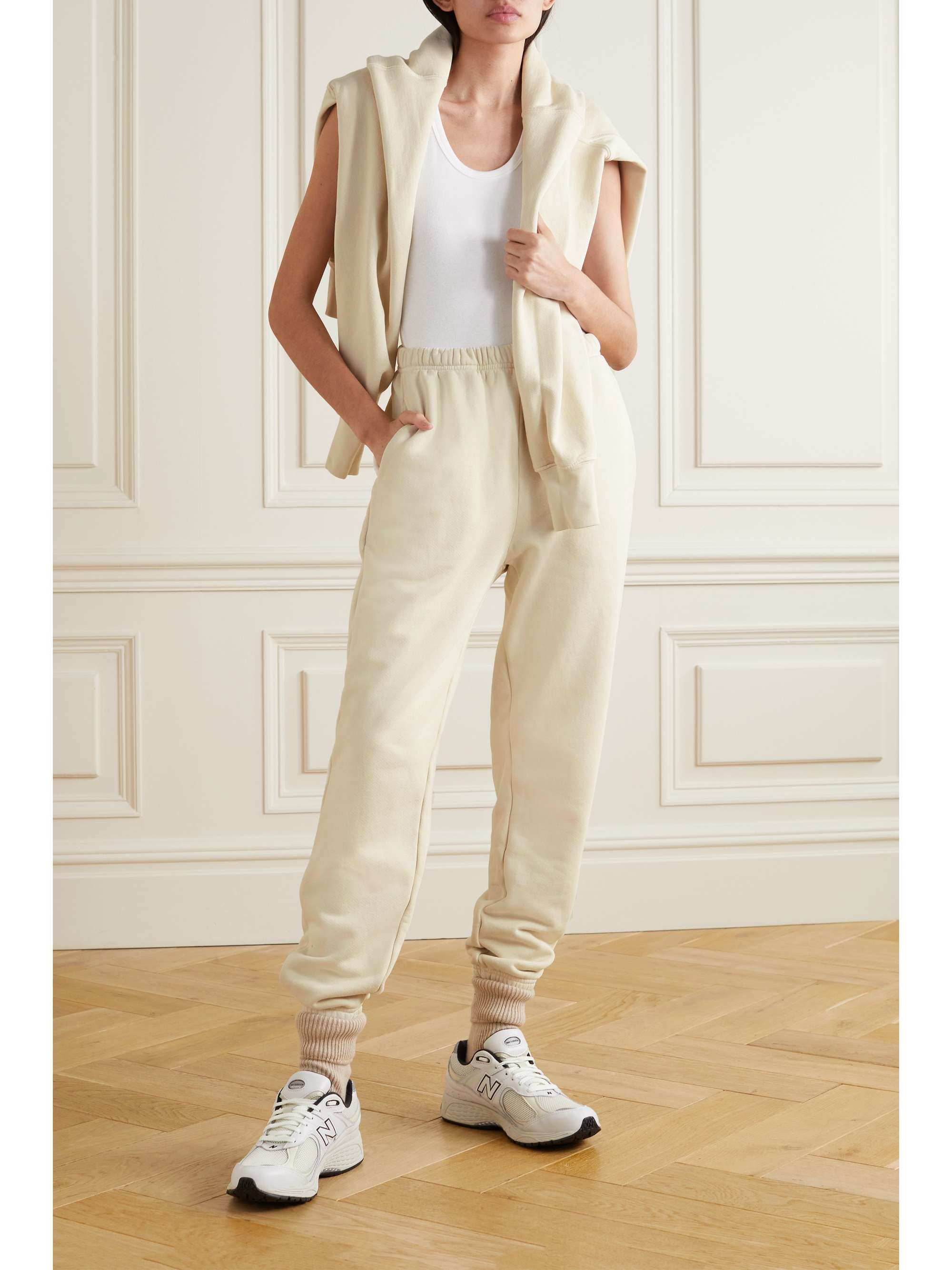 LES TIEN Cotton-jersey track pants