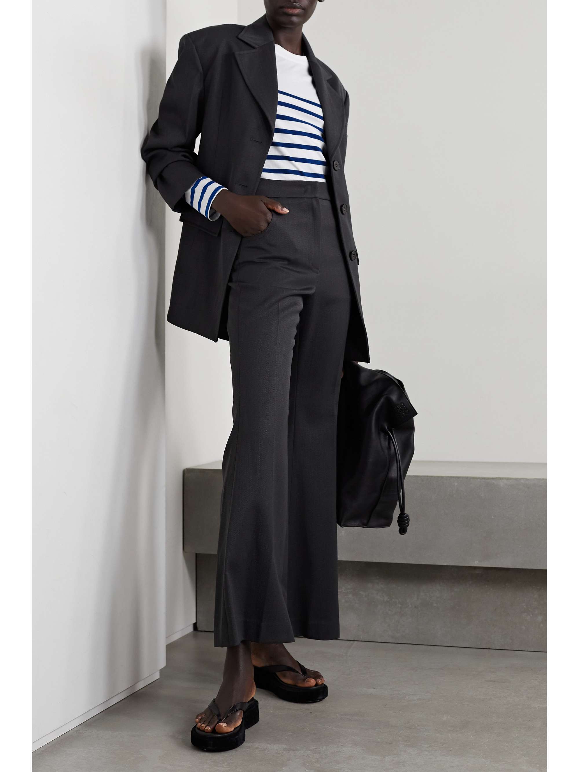 LA LIGNE Lean Lines striped cotton-jersey top