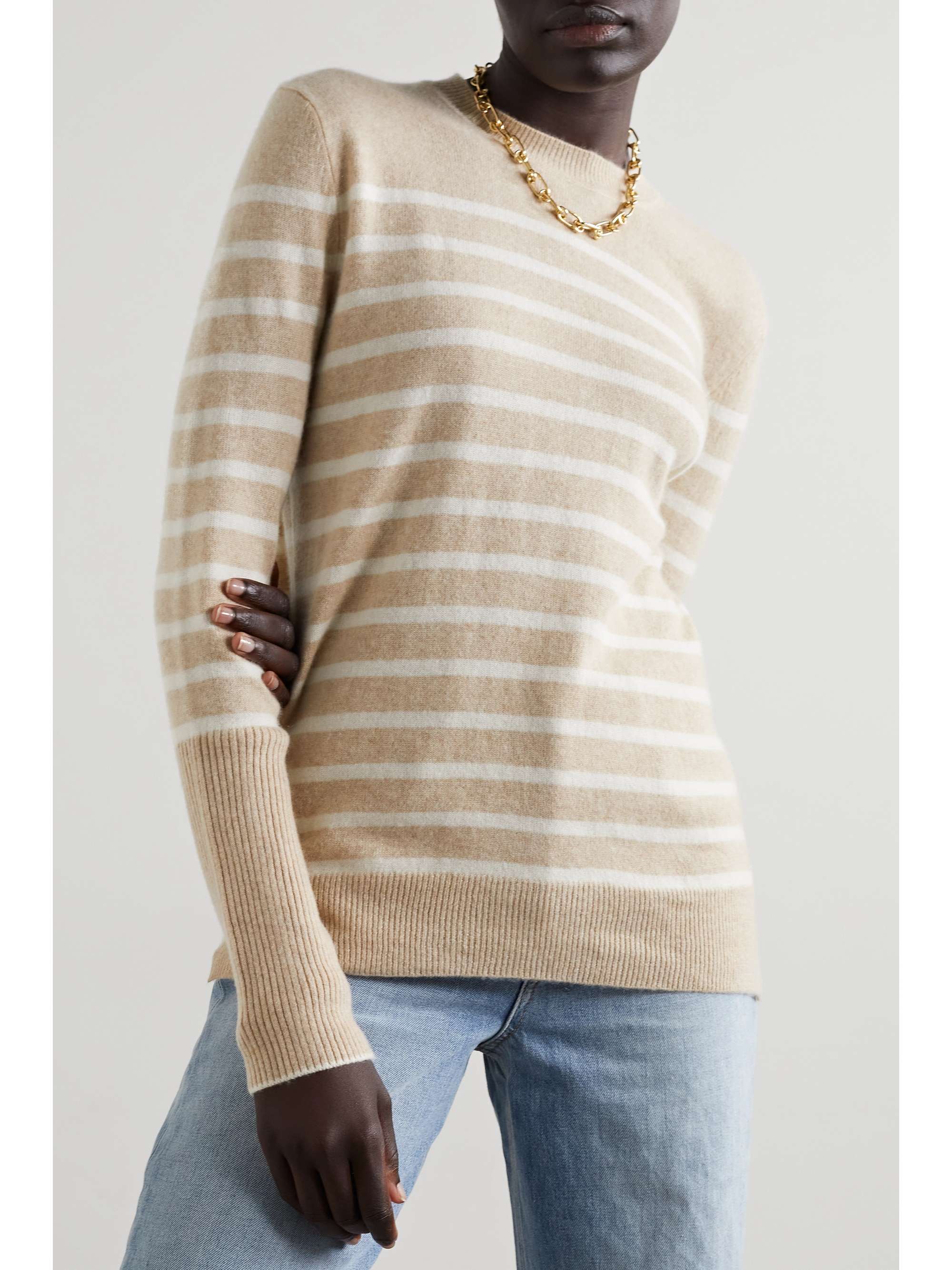 LA LIGNE AAA Lean Lines striped cashmere sweater