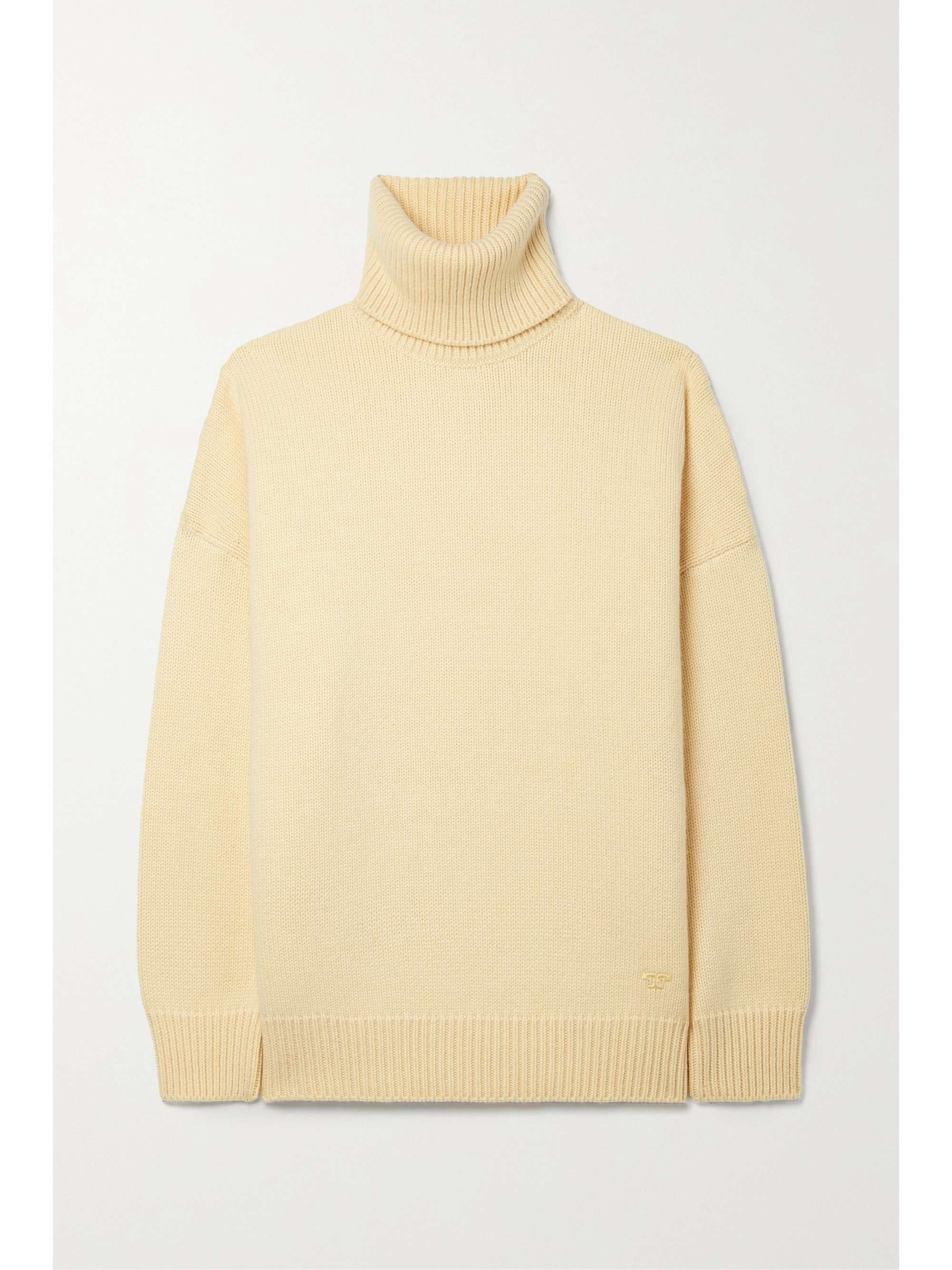 TORY BURCH Oversized merino wool and cashmere-blend turtleneck sweater |  NET-A-PORTER