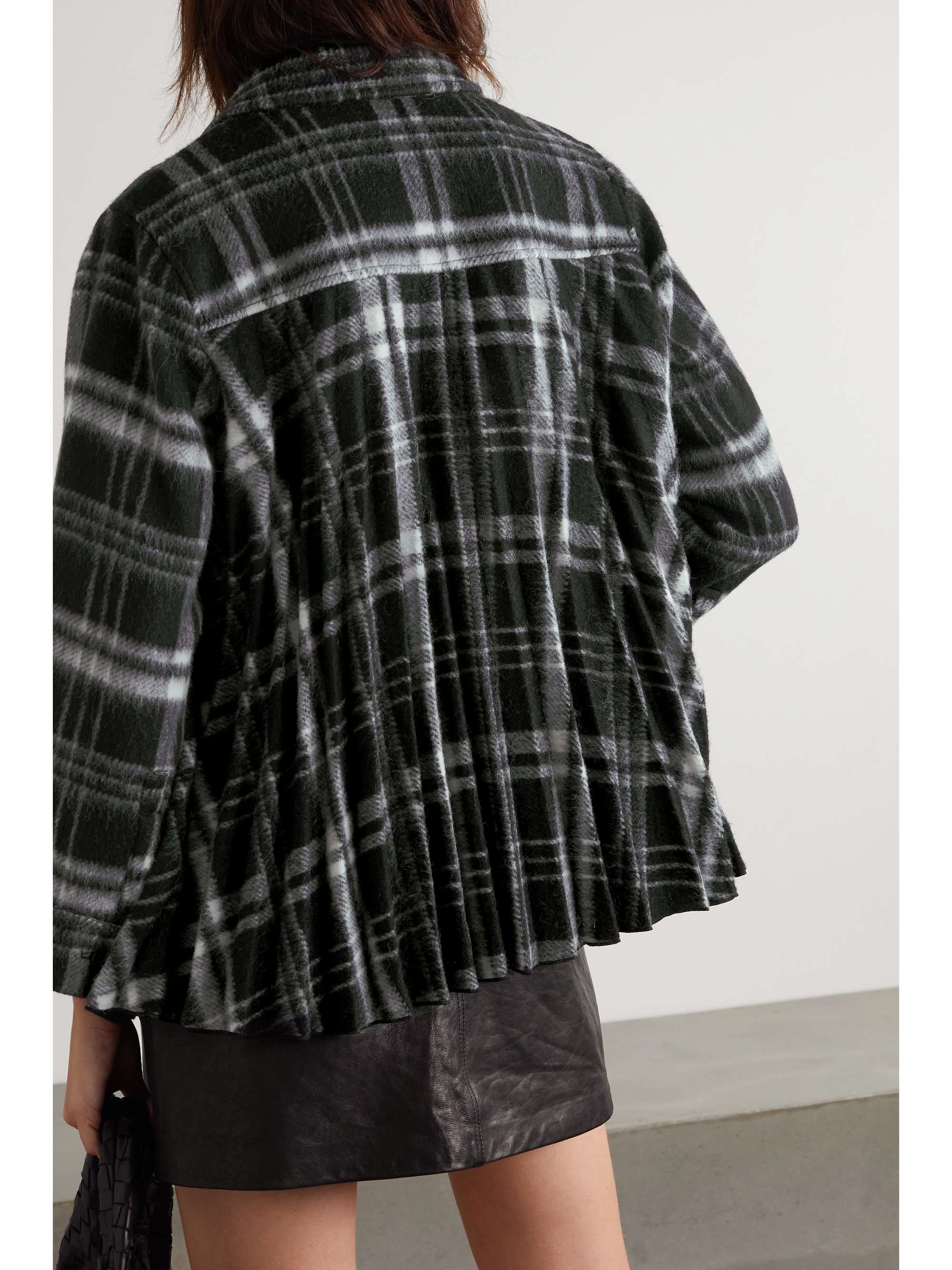 wool checkered jacket