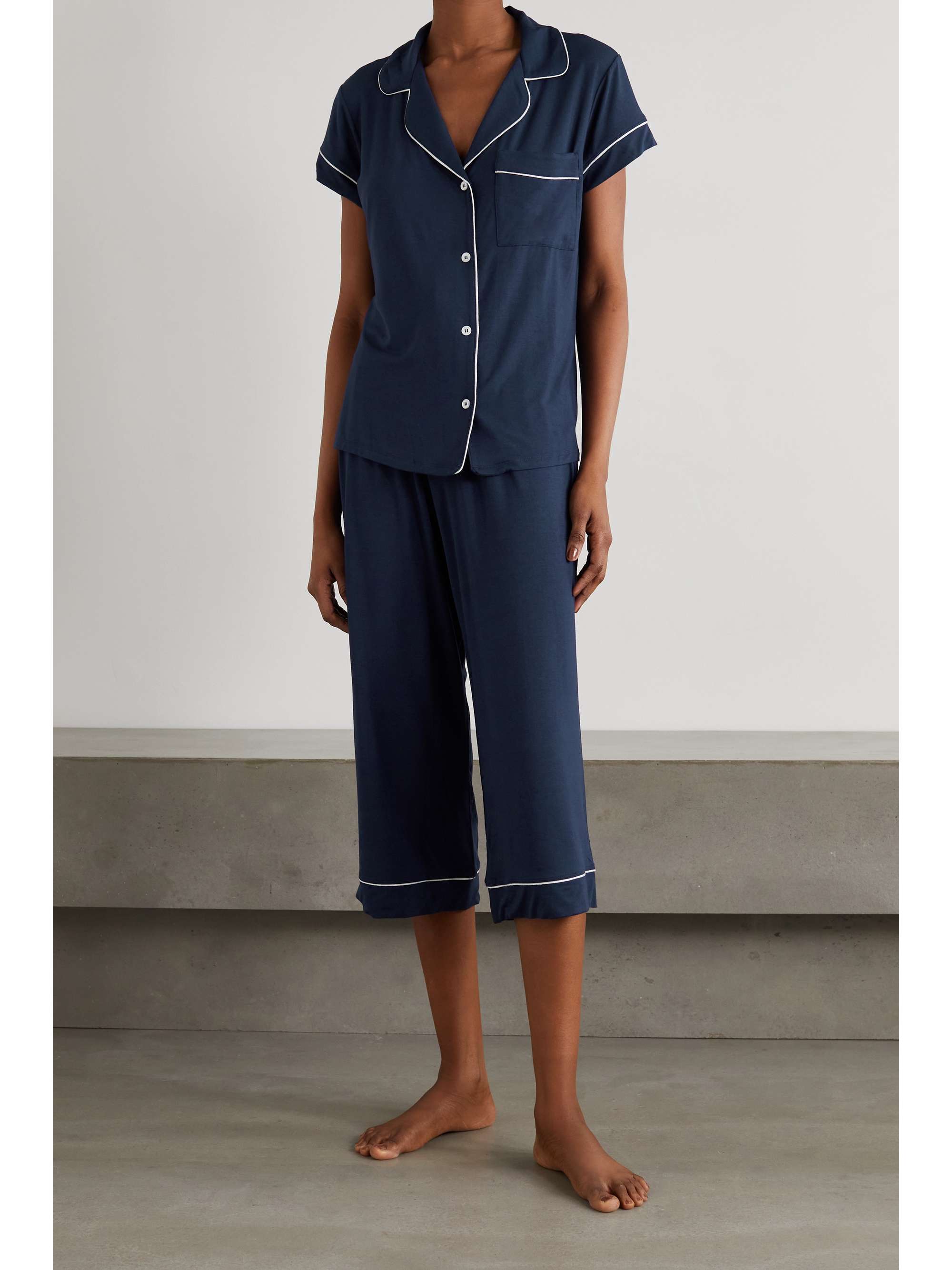 EBERJEY Gisele stretchmodal jersey pajama set NETAPORTER