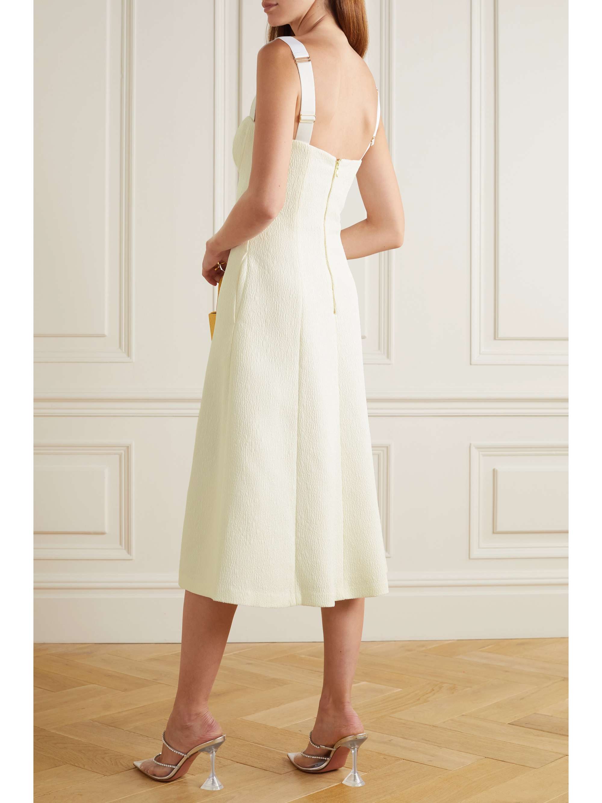 REBECCA VALLANCE Calla cloqué midi dress