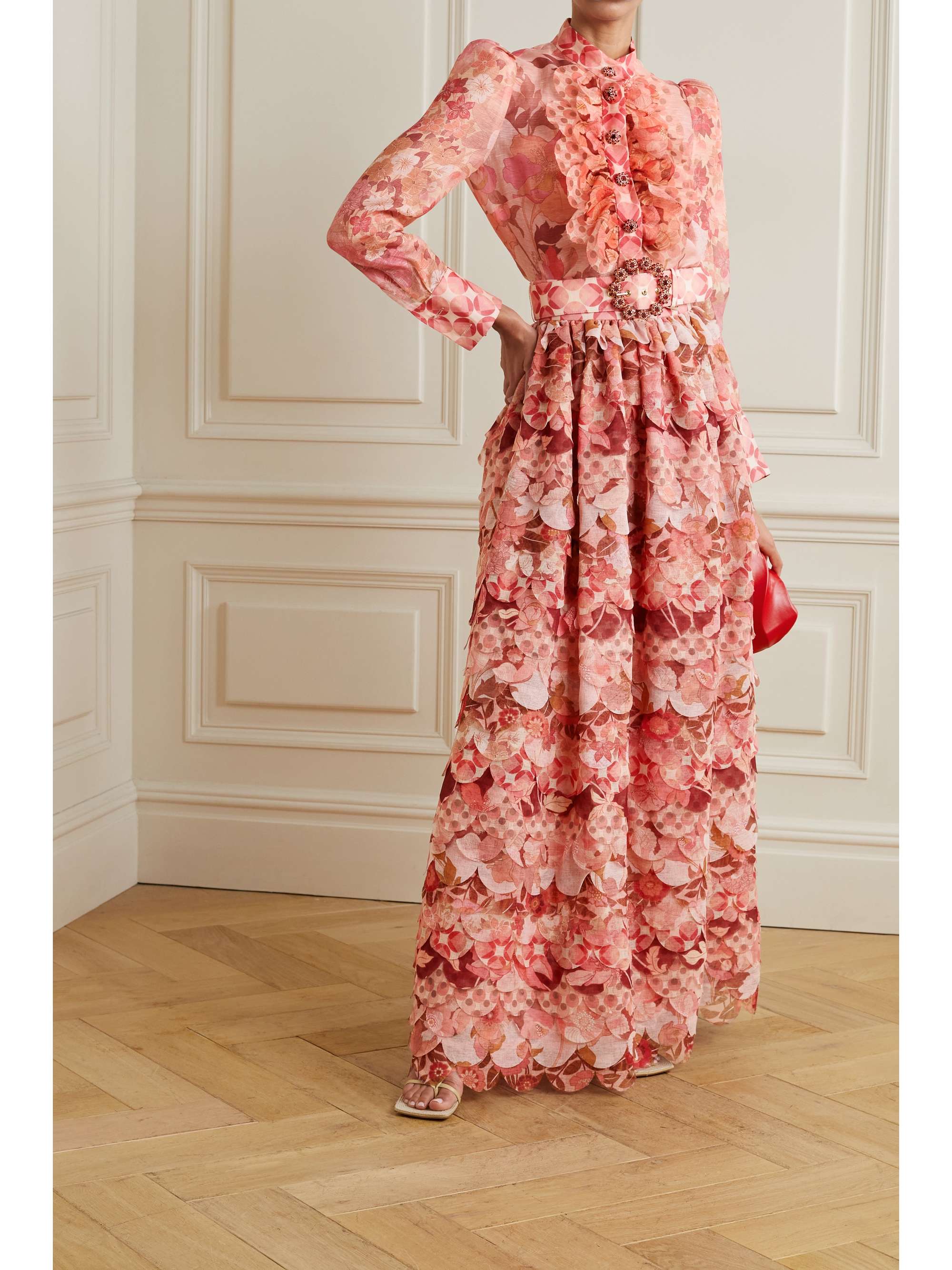 Pink Concert embellished scalloped 