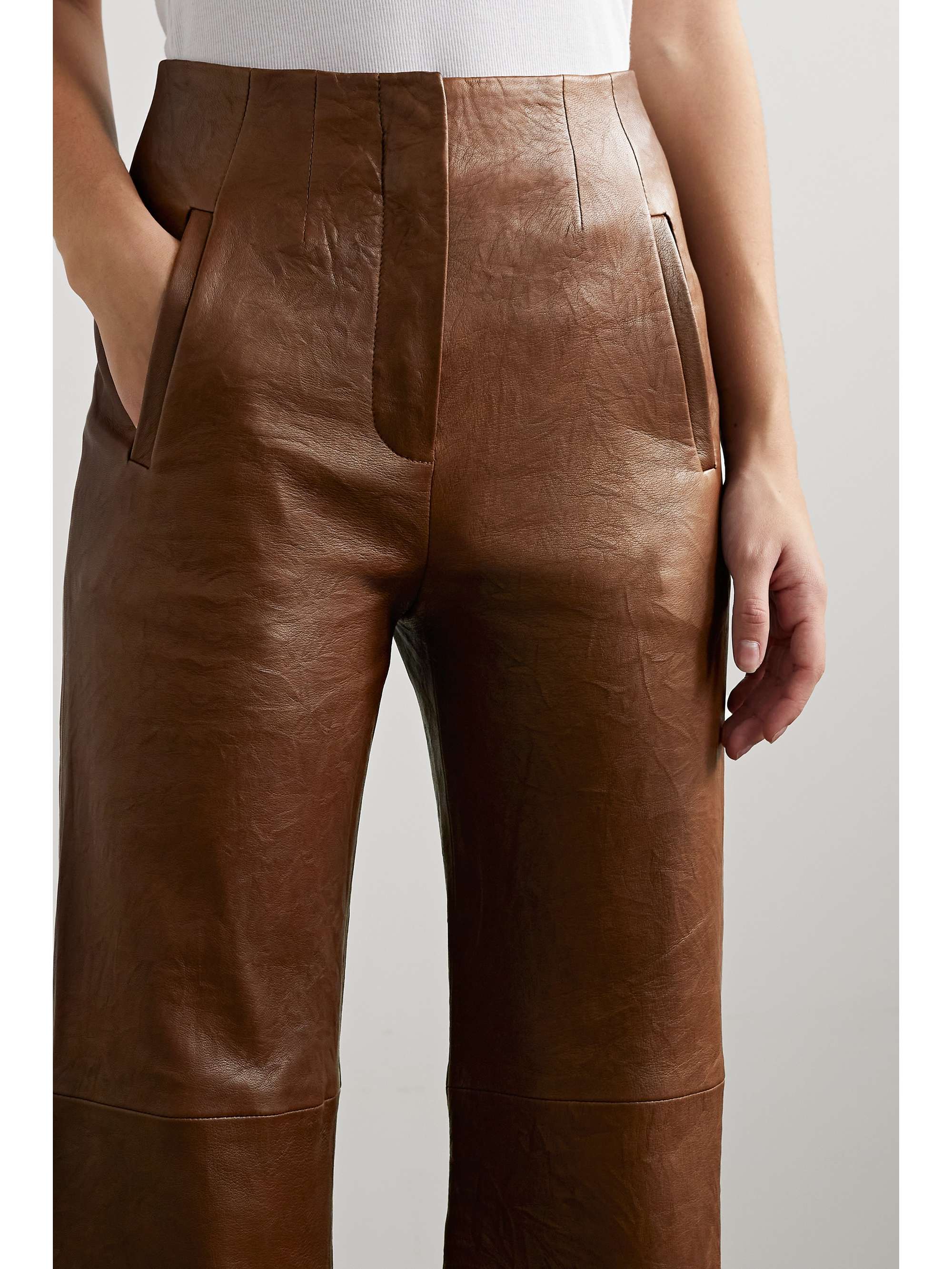 veronica beard leather pants
