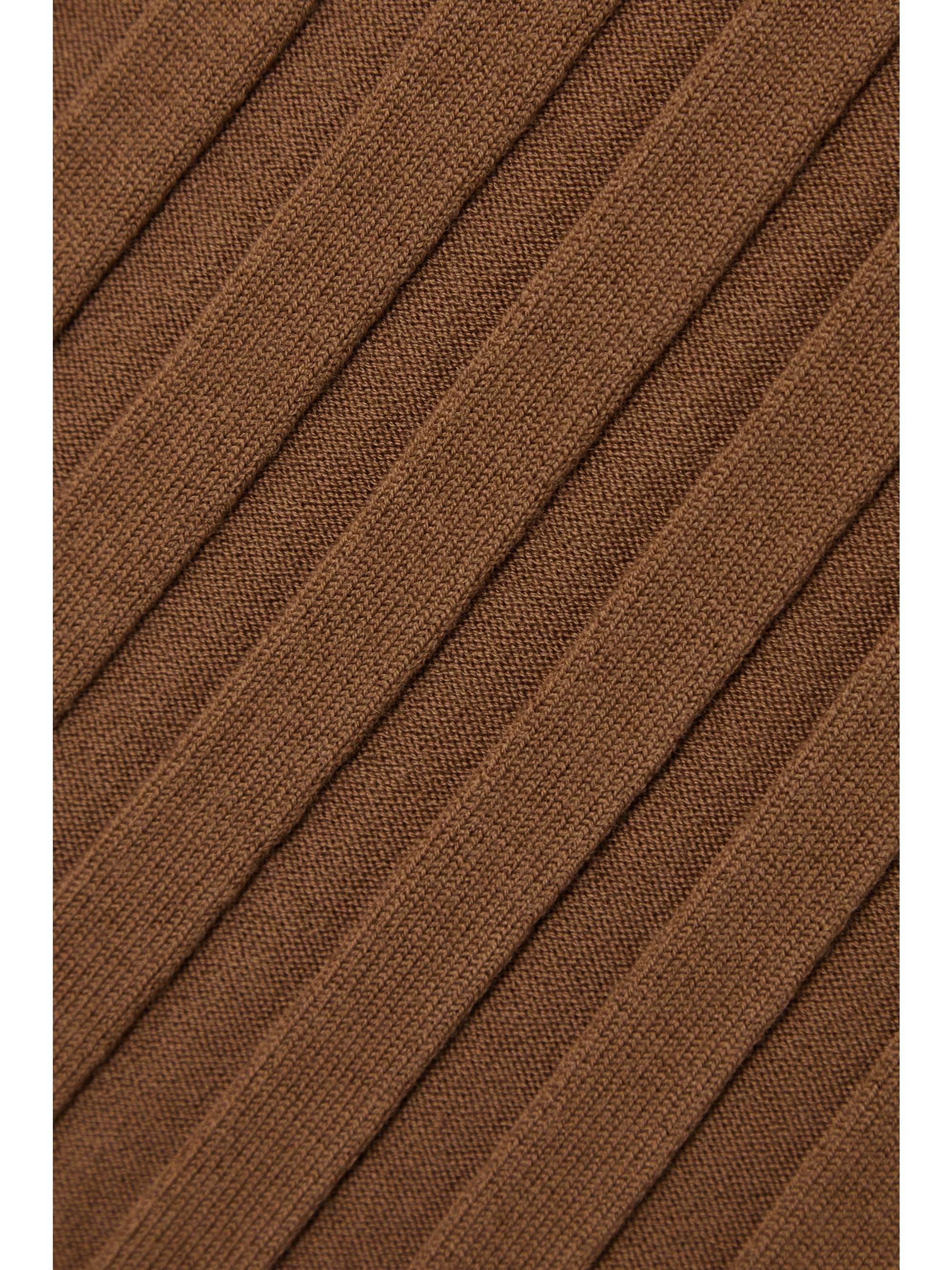 THEORY Ribbed wool-blend midi skirt