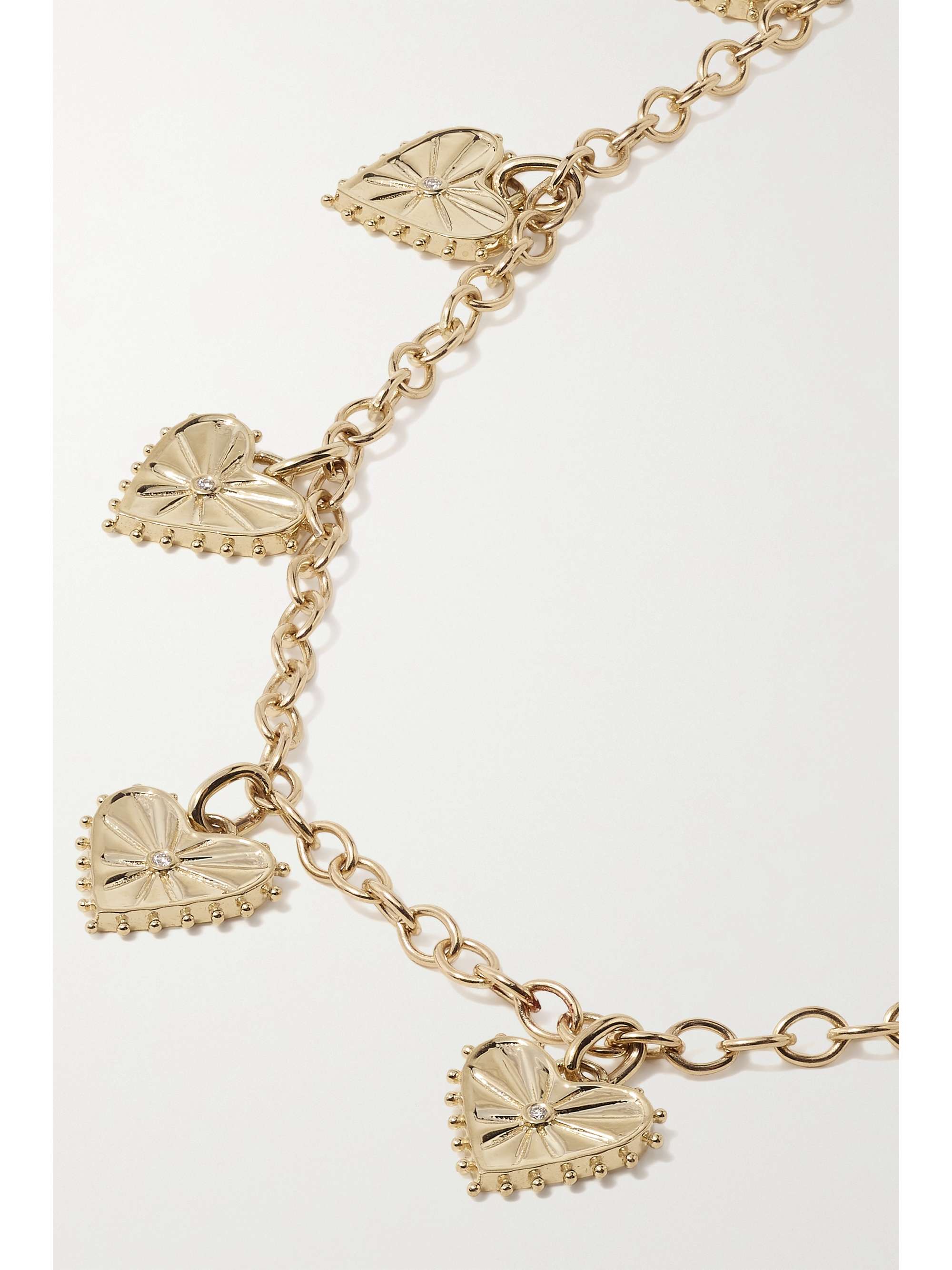 MARLO LAZ Agape 14-karat gold diamond anklet