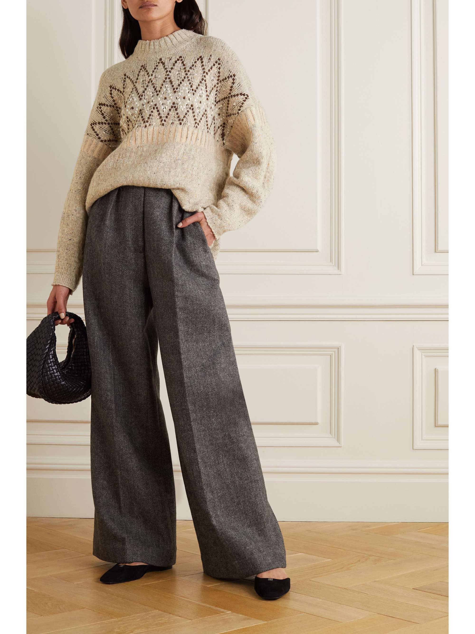 BY MALENE BIRGER Fredie intarsia wool-blend sweater