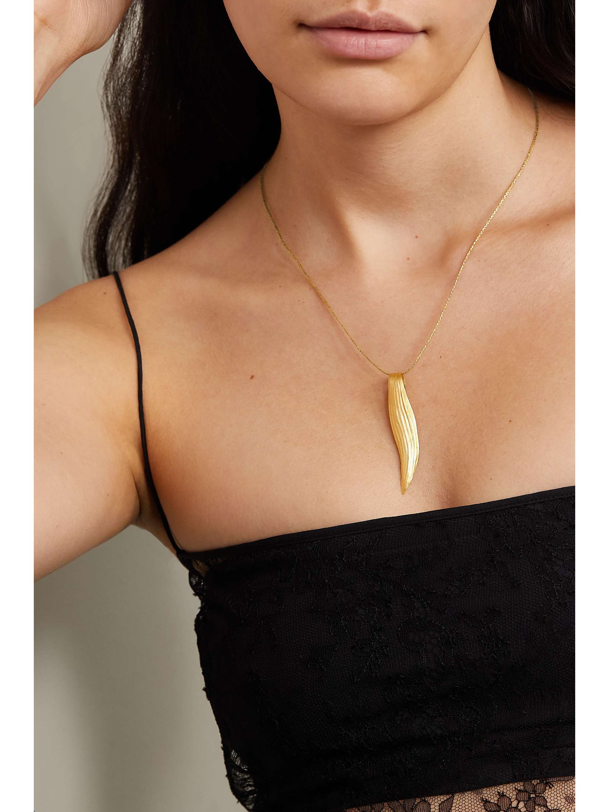PIPPA SMALL 18-karat gold and cord necklace