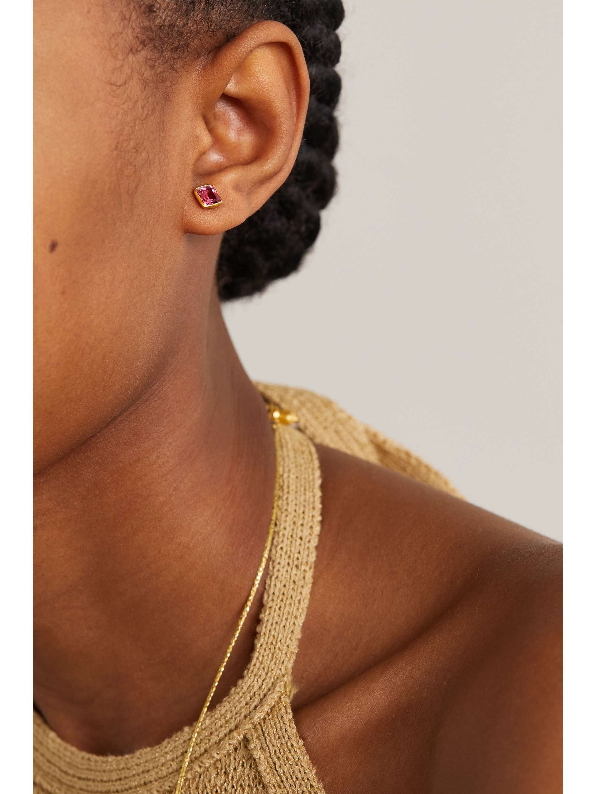 PIPPA SMALL 18-karat gold tourmaline earrings