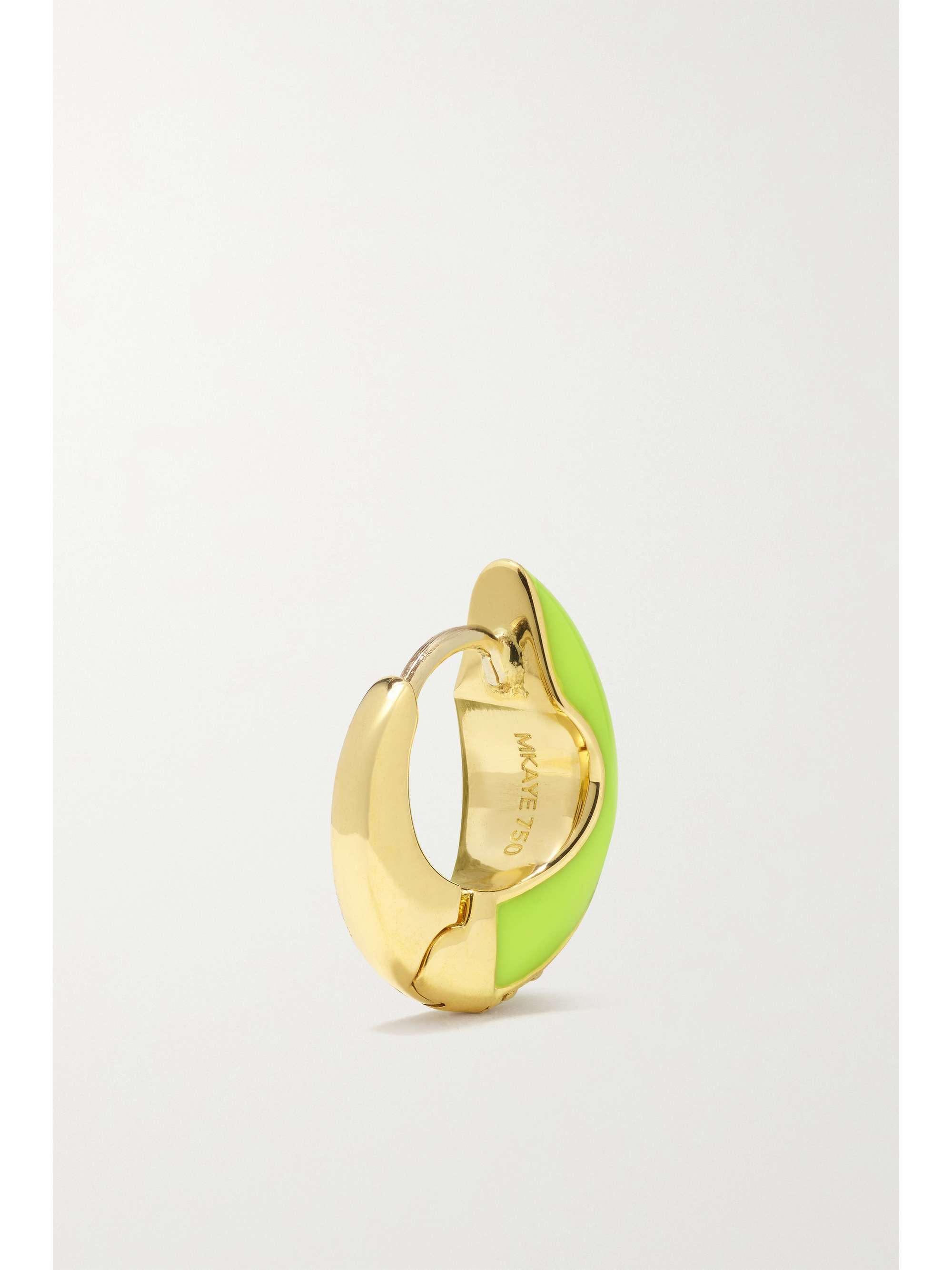 MELISSA KAYE Remi 18-karat gold, diamond and enamel earrings