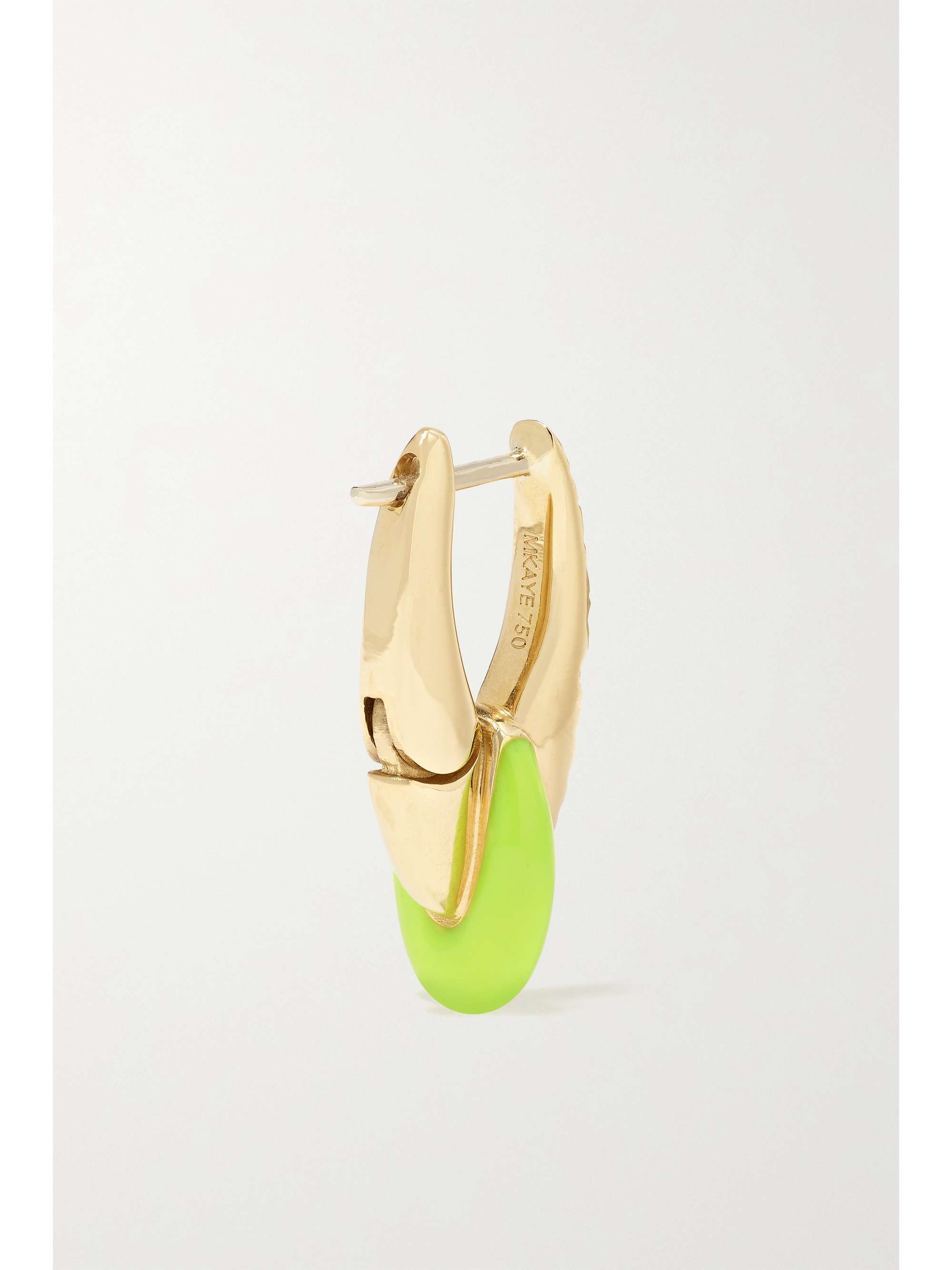 MELISSA KAYE Ada 18-karat gold, diamond and enamel earrings