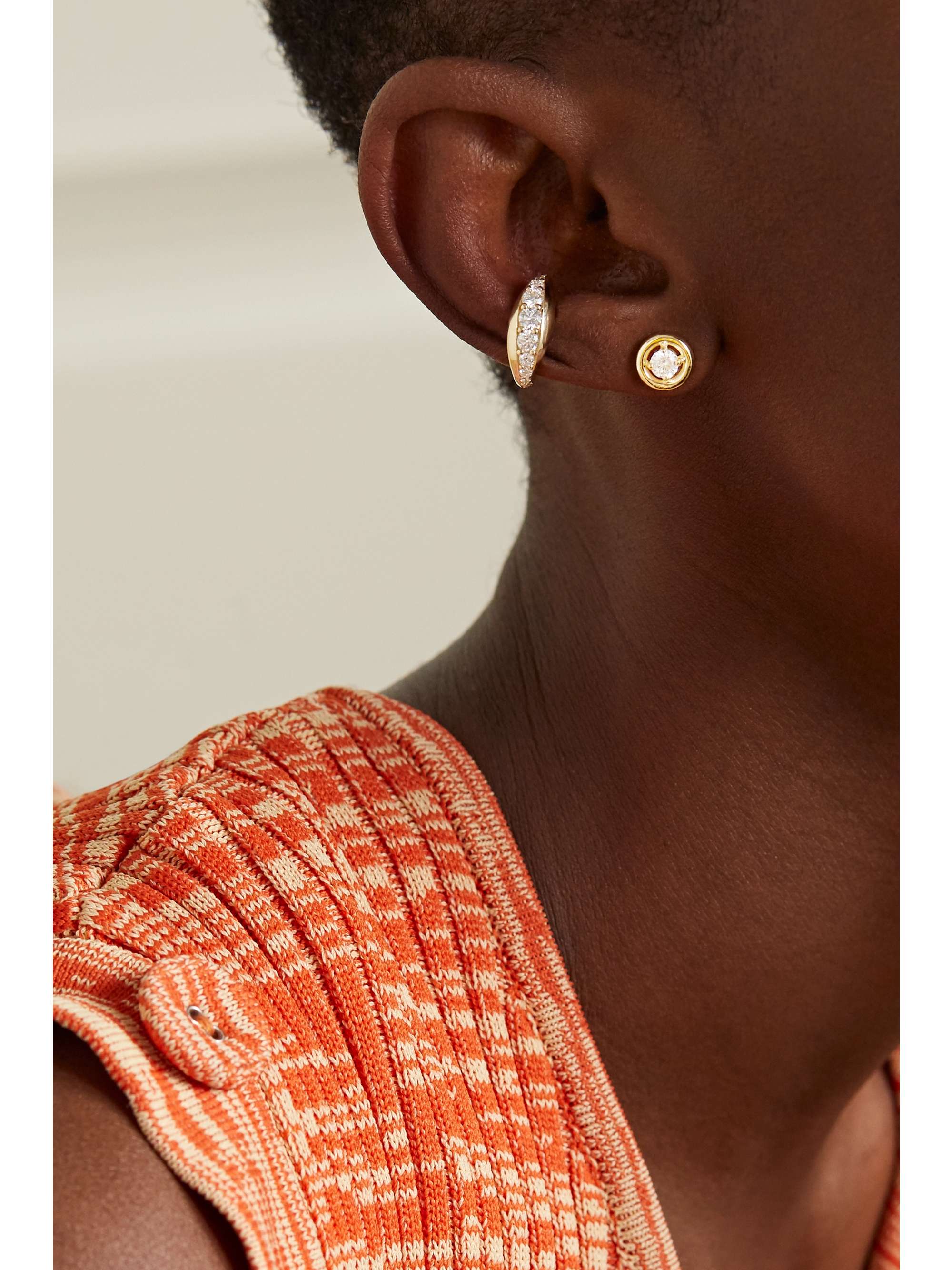 MELISSA KAYE Boucles d'oreilles en or 18 carats (750/1000) et diamants Sylvie