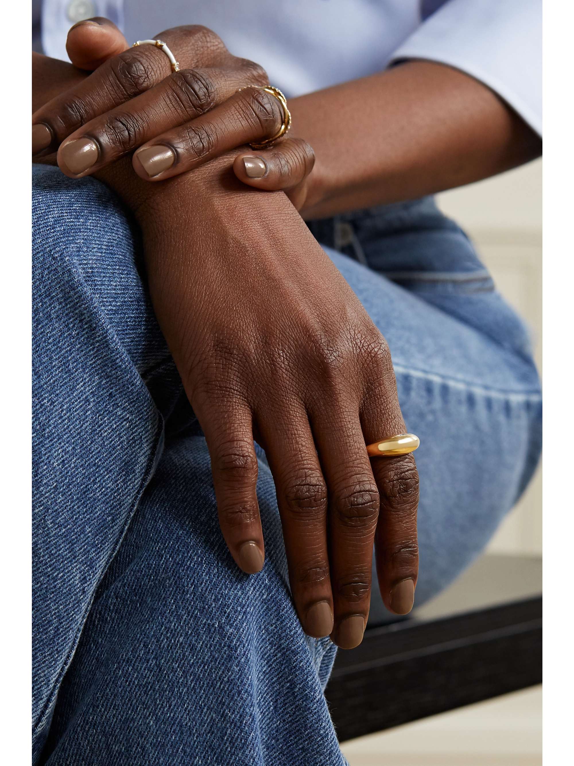 MELISSA KAYE Remi 18-karat gold ring