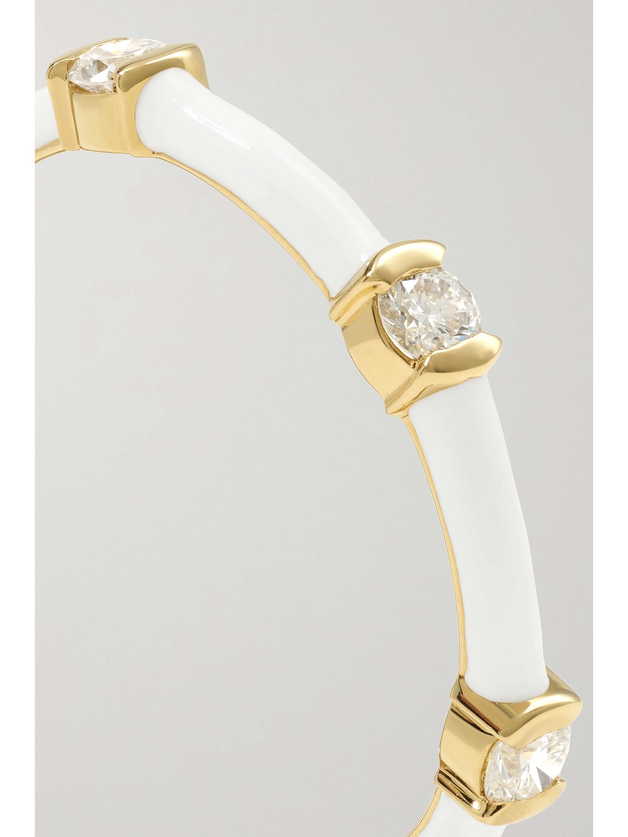 MELISSA KAYE Zea 18-karat gold, enamel and diamond ring