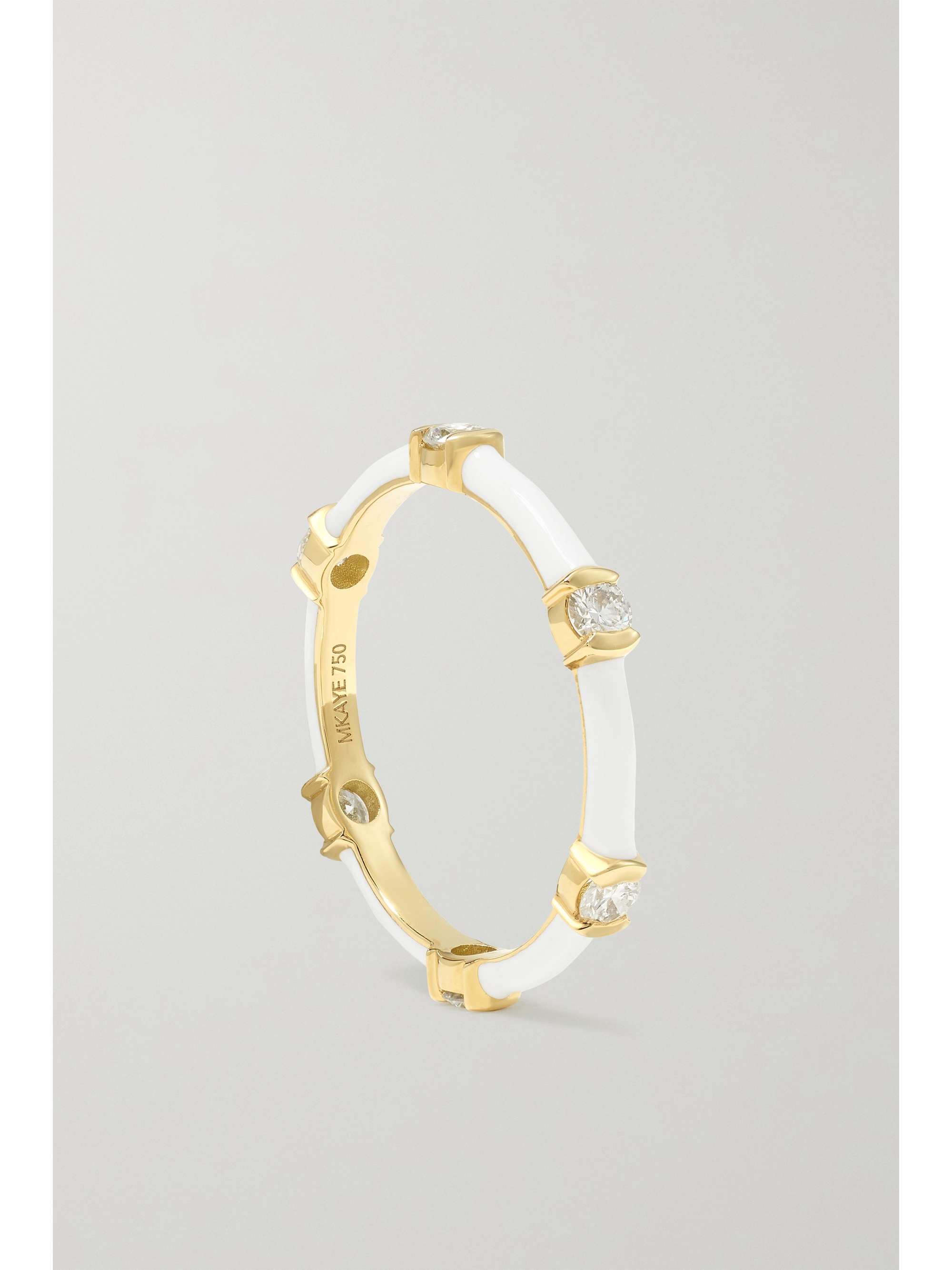 MELISSA KAYE Zea 18-karat gold, enamel and diamond ring