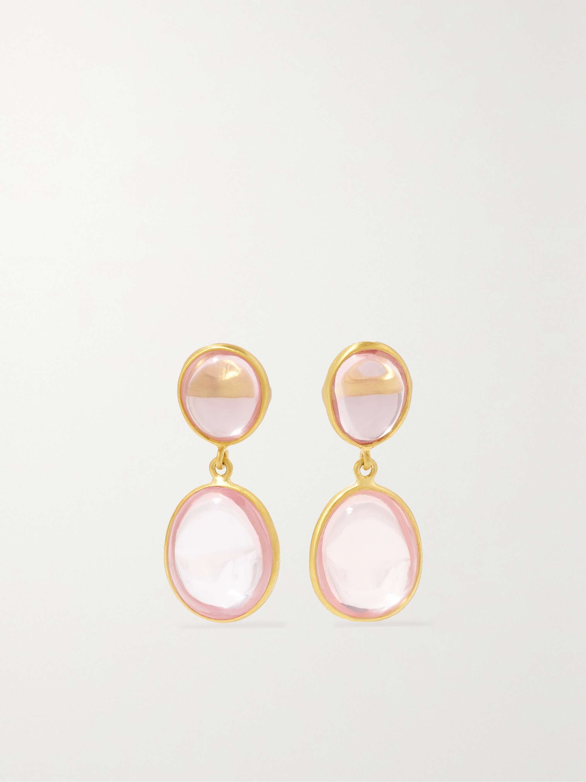 Rose quartz deals drop earrings