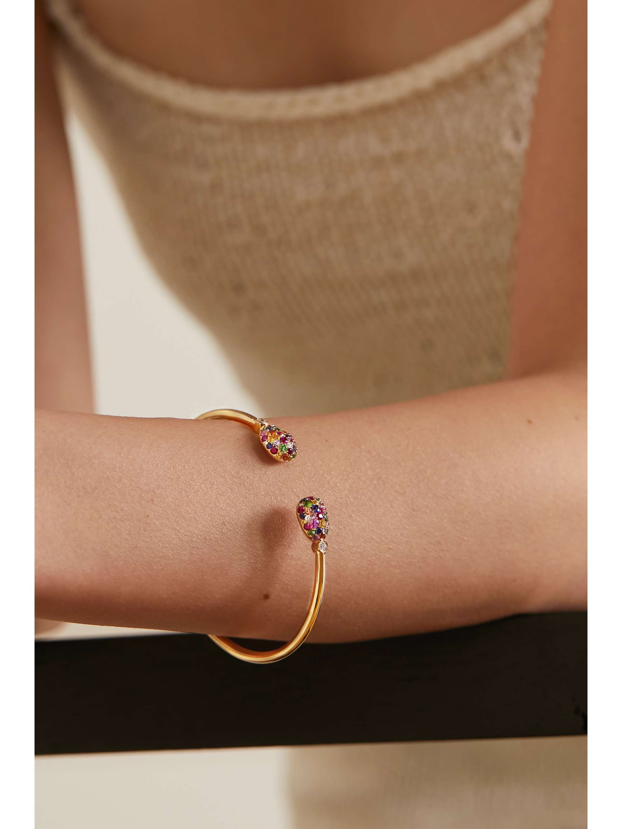 FABERGÉ Emotion 18-karat gold multi-stone cuff